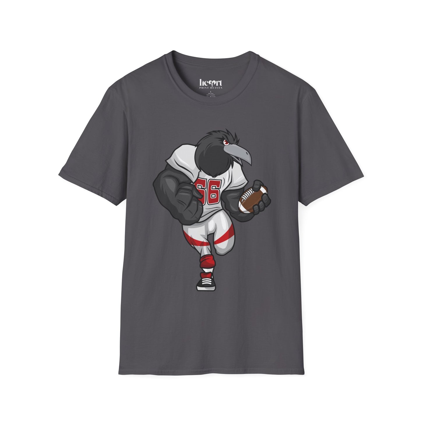 Black Crow Football Mascot T-Shirt – Fierce American Football Fan Apparel 🏈🦅