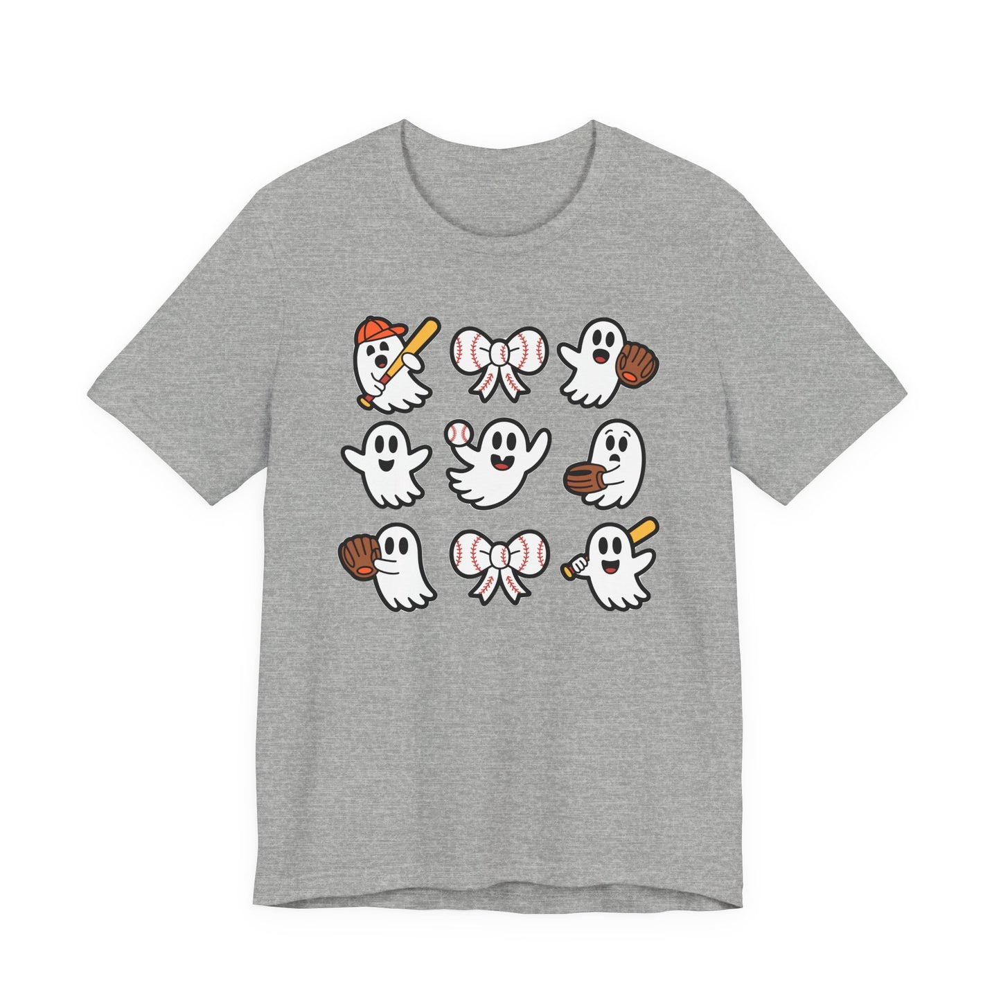 Cute Baseball Ghosts Halloween Spooky T-shirt