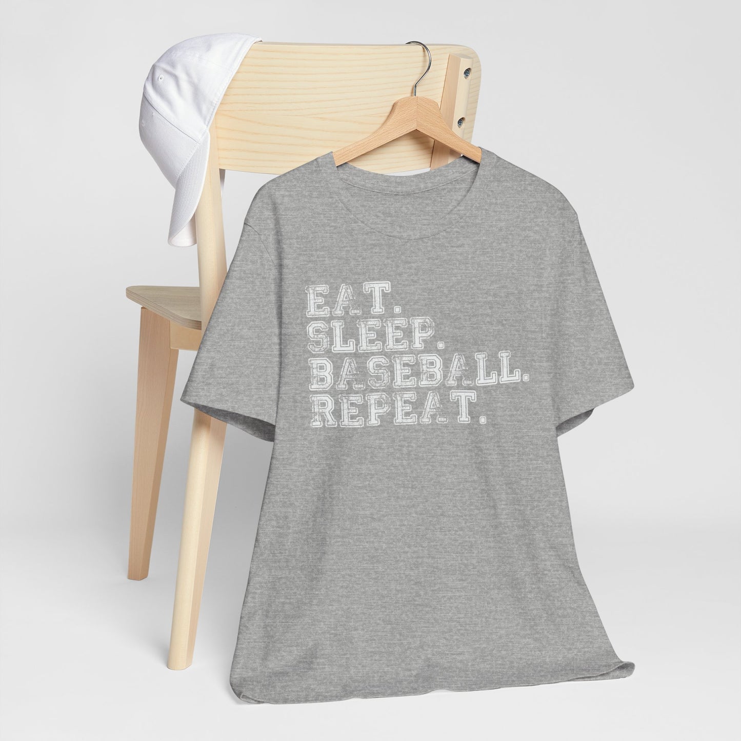 EAT SLEEP BASEBALL REPEAT Baseball T-shirt