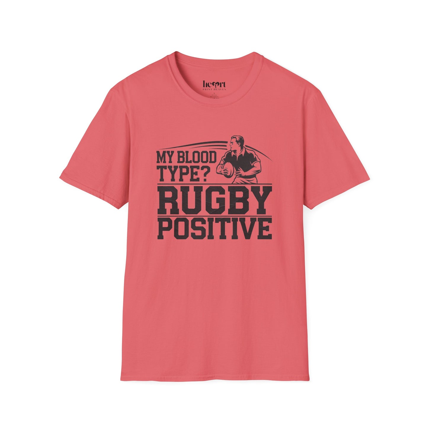 My Blood Type? Rugby Positive Version 3 T-Shirt 🏉 | Funny Rugby Enthusiast Tee
