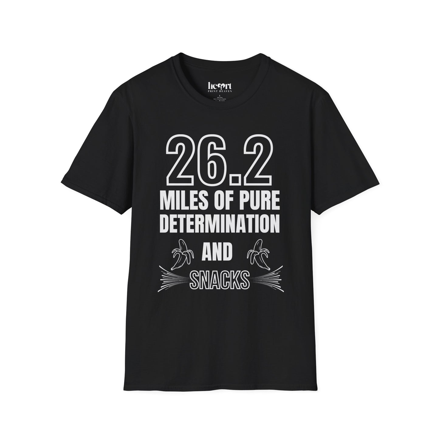 26.2 Miles of Pure Determination And Snacks – Funny Marathon Running T-Shirt