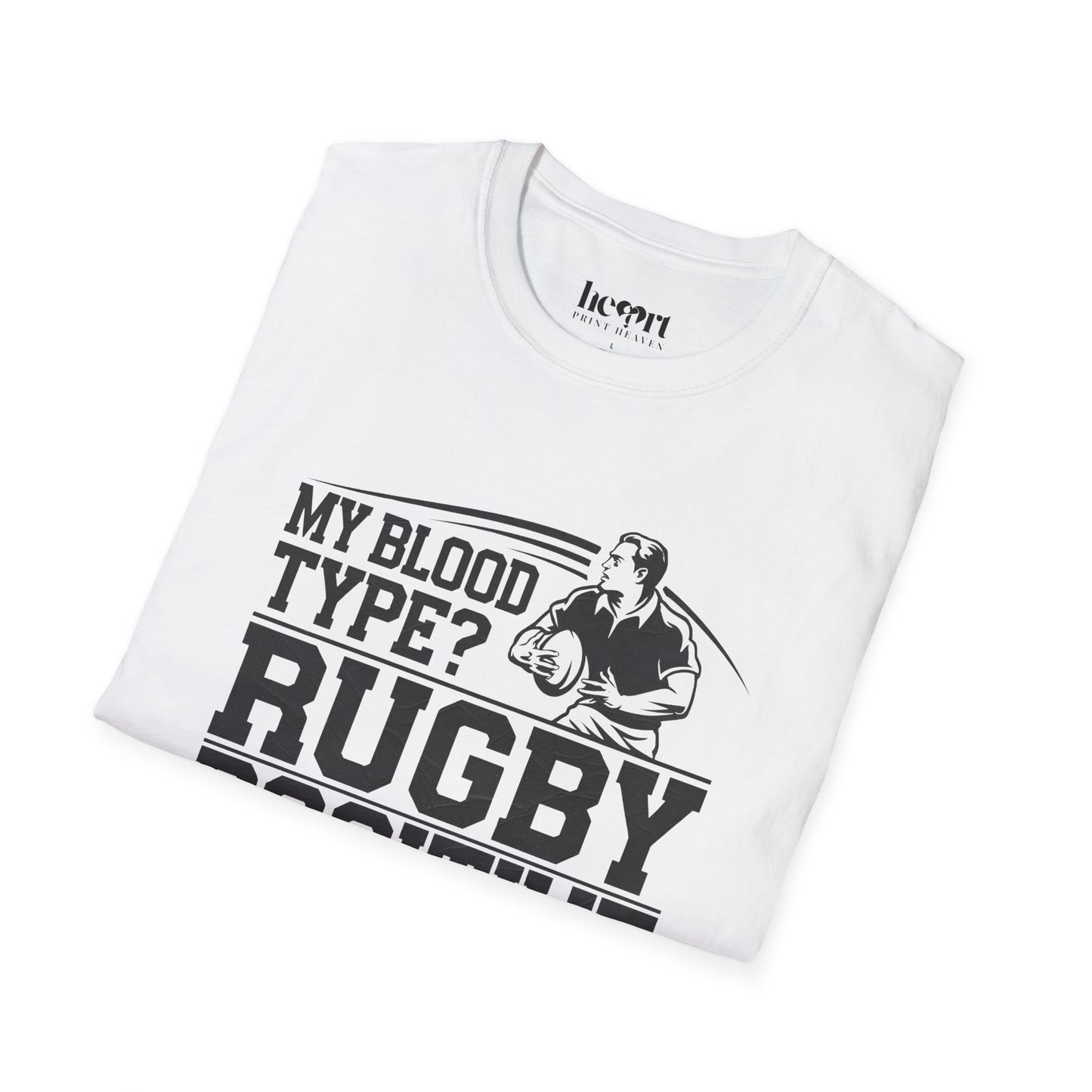 My Blood Type? Rugby Positive Version 3 T-Shirt 🏉 | Funny Rugby Enthusiast Tee