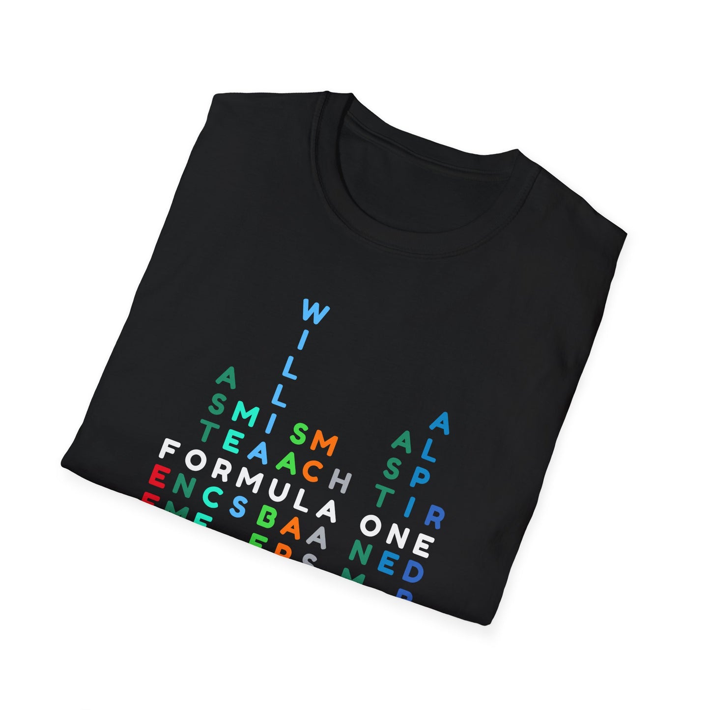 Formula 1 Team Word Art T-Shirt β Unique Grid Design for F1 Fans