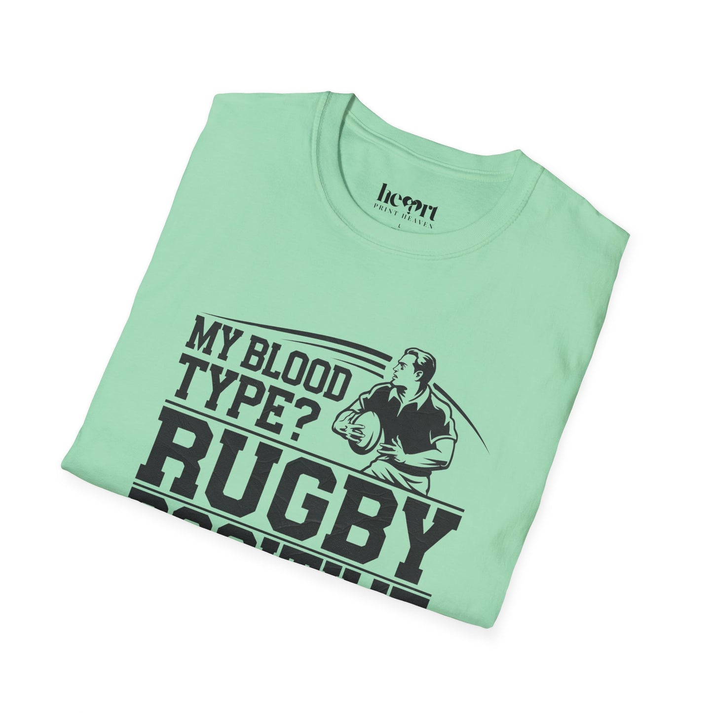 My Blood Type? Rugby Positive Version 3 T-Shirt 🏉 | Funny Rugby Enthusiast Tee