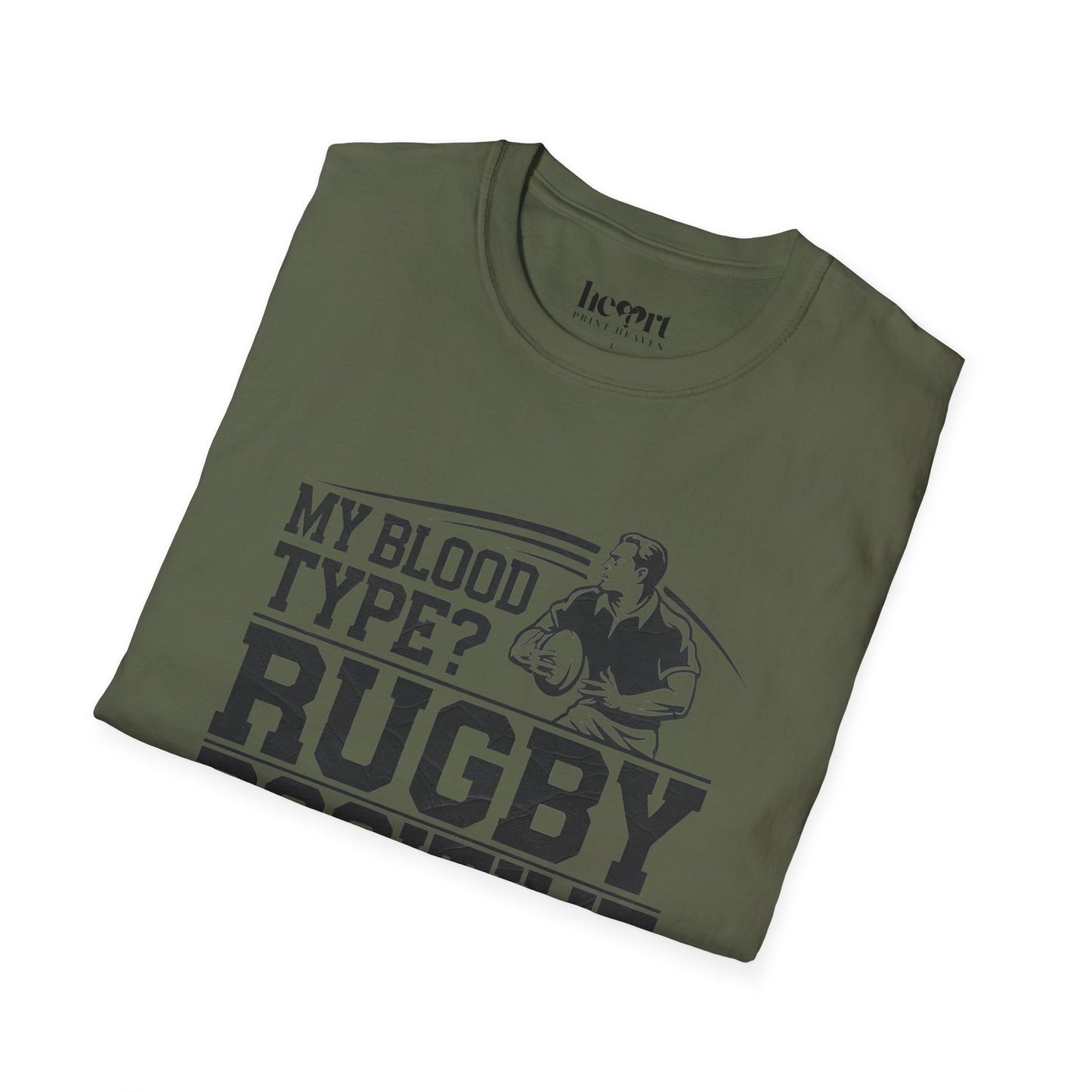 My Blood Type? Rugby Positive Version 3 T-Shirt 🏉 | Funny Rugby Enthusiast Tee