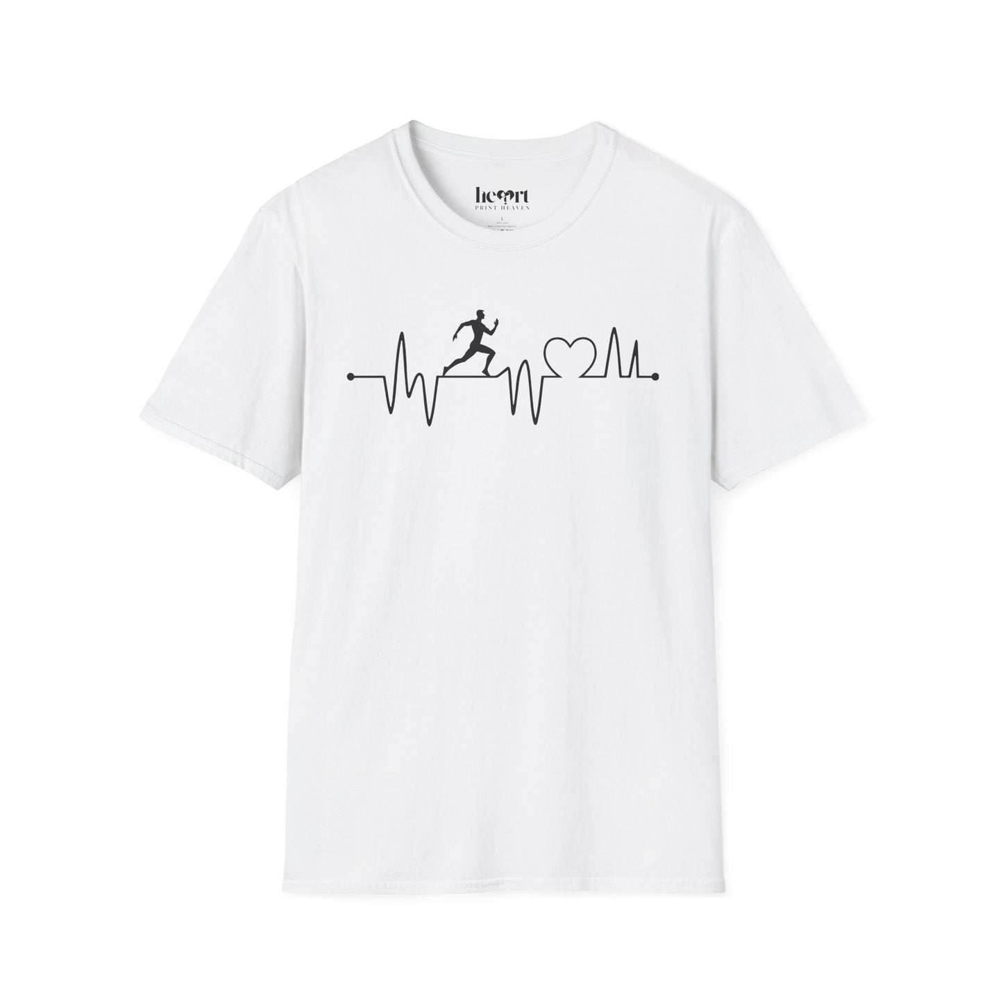 Runner’s Heartbeat T-Shirt – Running Enthusiast Shirt for Marathon & Fitness Lovers