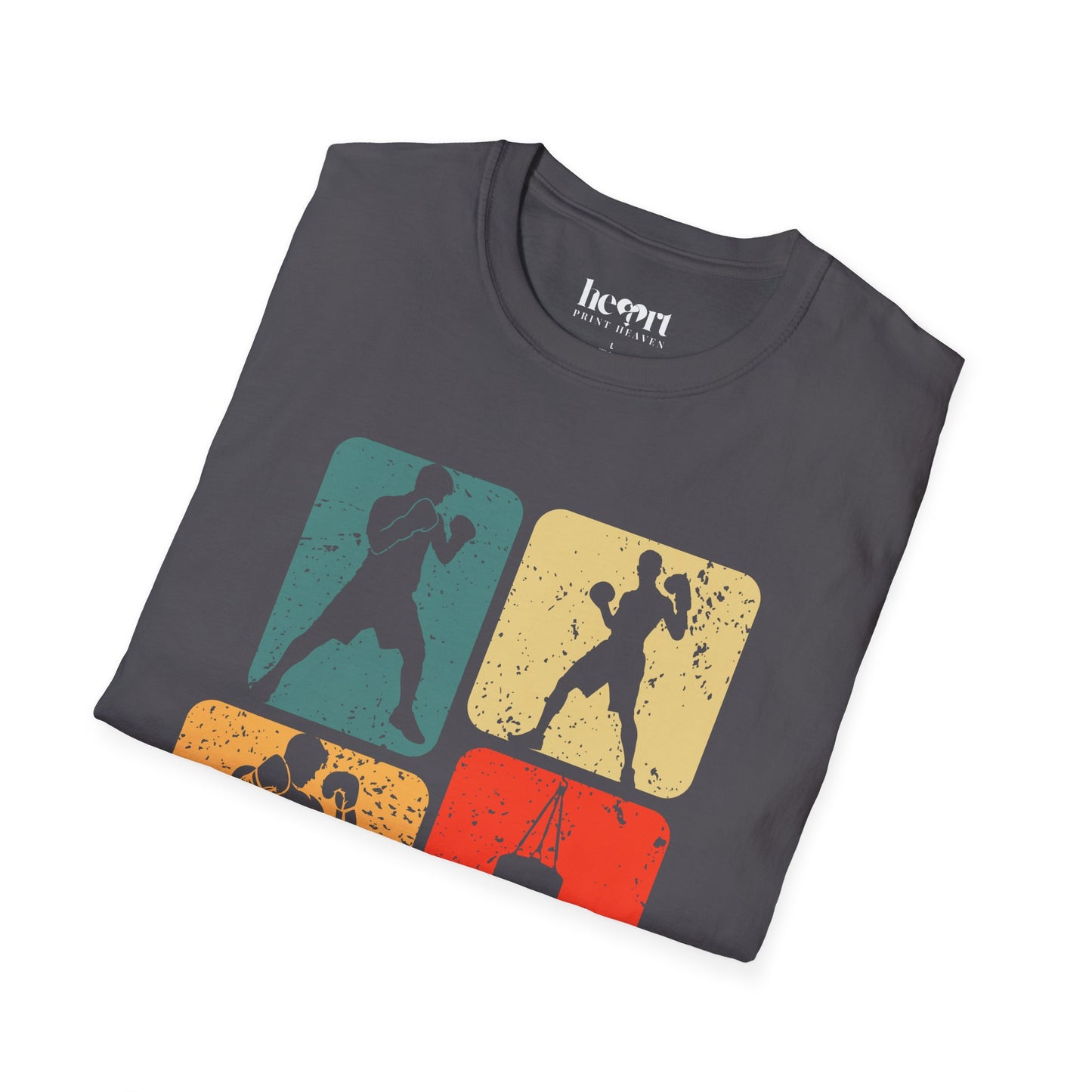 Dynamic Boxing Collage T-Shirt – Unique Graphic Tee for Boxing Enthusiasts 🥊