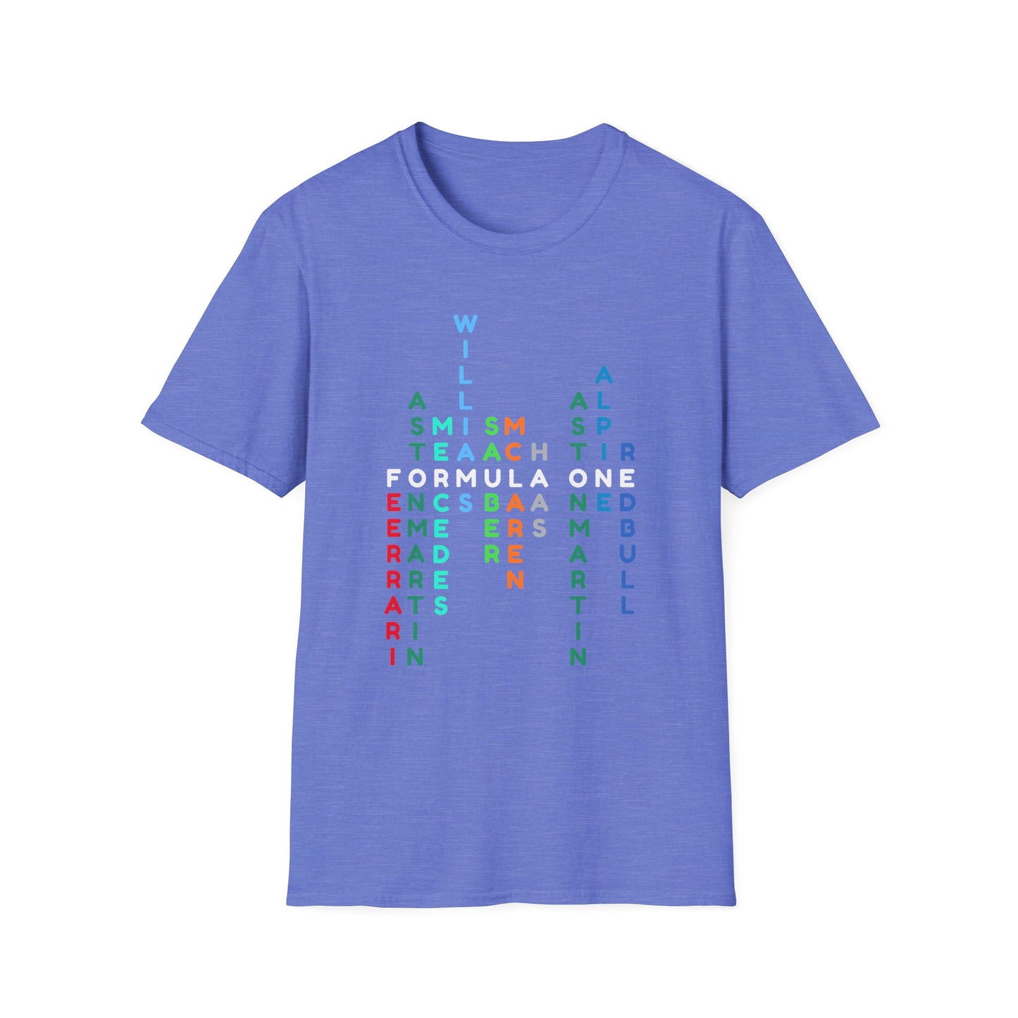 Formula 1 Team Word Art T-Shirt β Unique Grid Design for F1 Fans