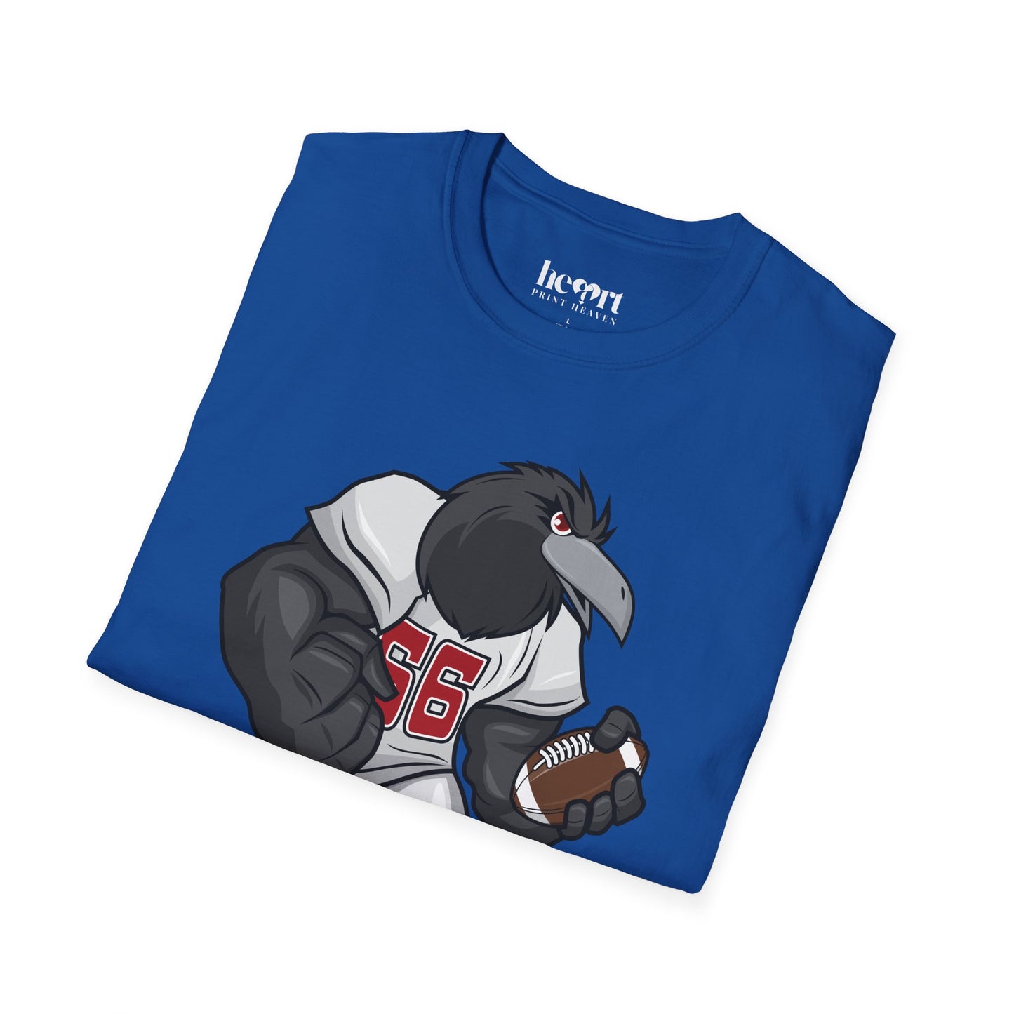 Black Crow Football Mascot T-Shirt – Fierce American Football Fan Apparel 🏈🦅