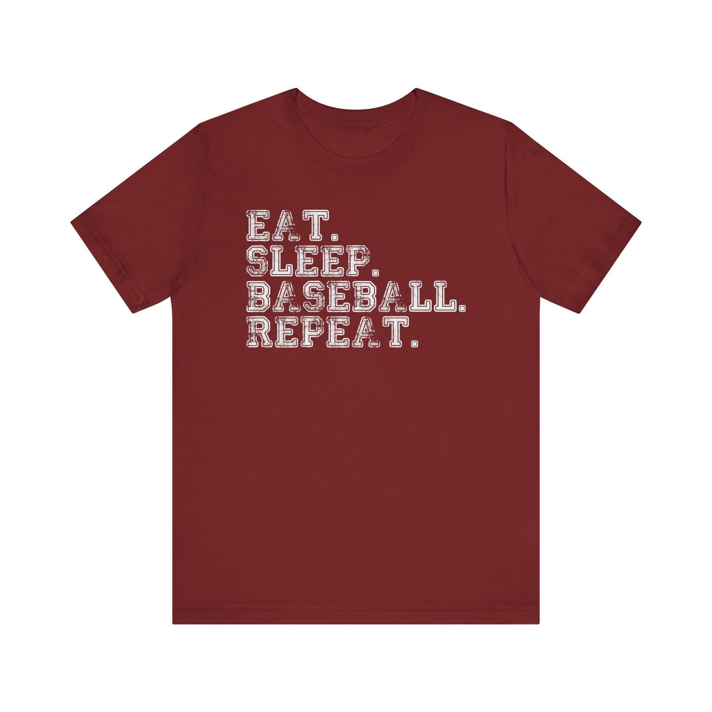 EAT SLEEP BASEBALL REPEAT Baseball T-shirt