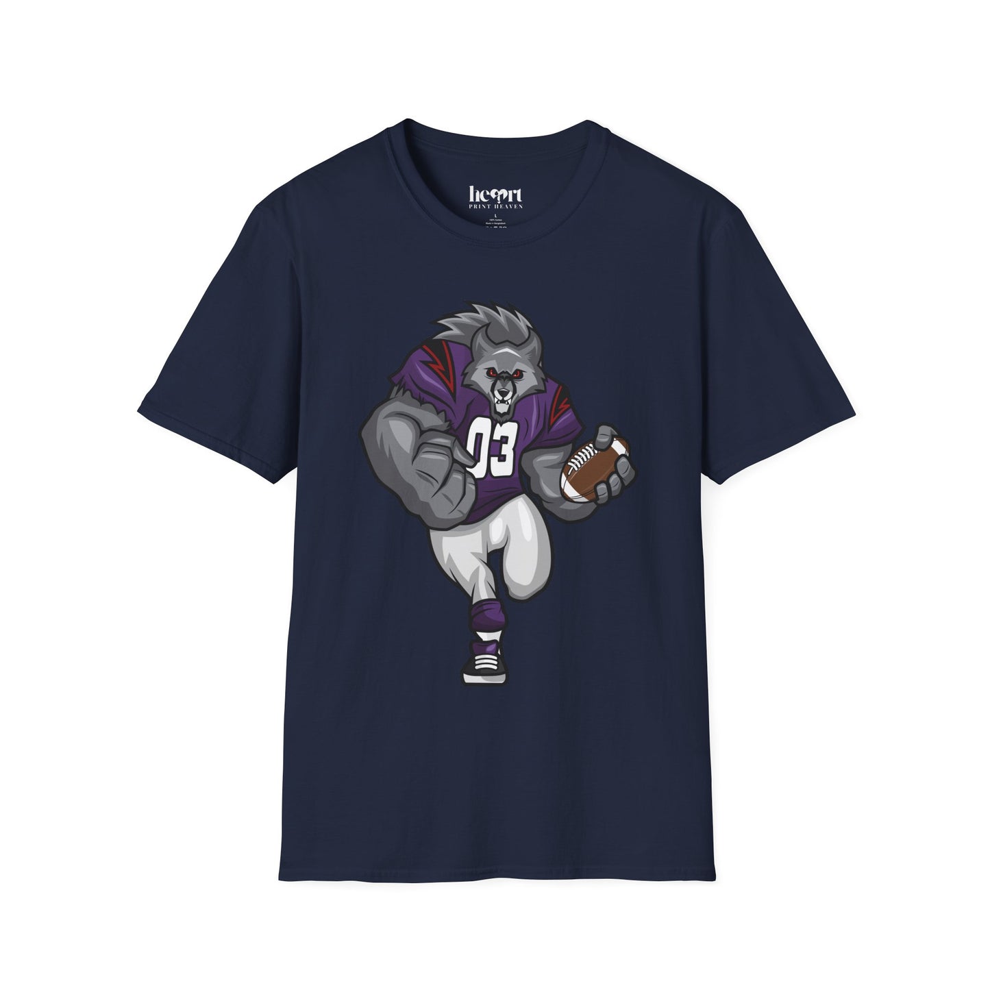 Big Bad Wolf American Football Mascot T-Shirt – Bold Sports Fan Apparel 🏈🐺