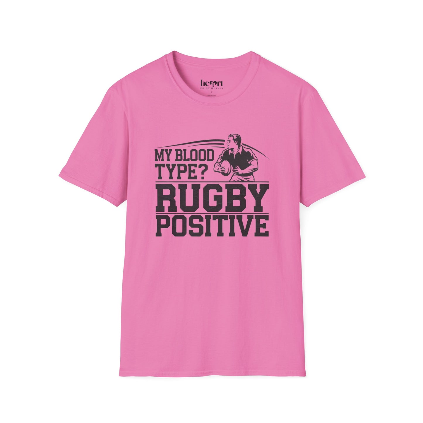 My Blood Type? Rugby Positive Version 3 T-Shirt 🏉 | Funny Rugby Enthusiast Tee