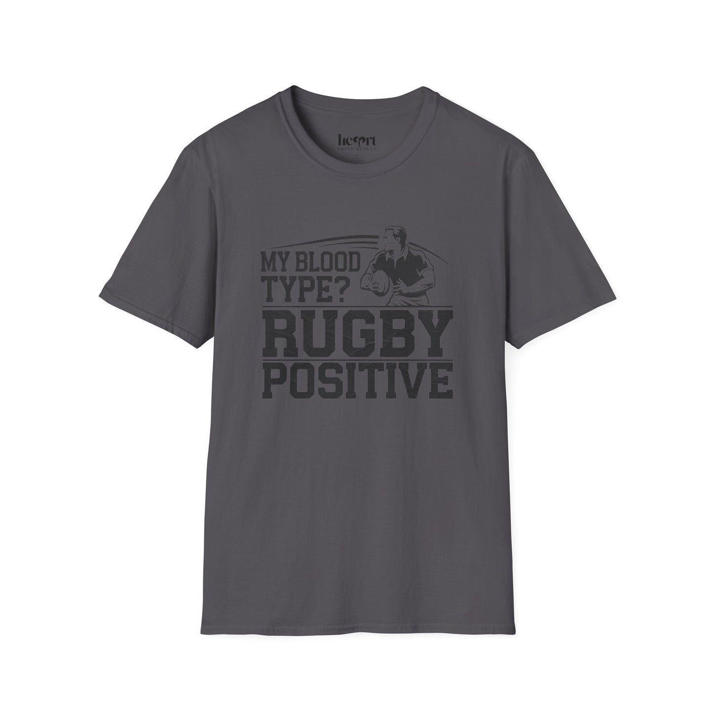 My Blood Type? Rugby Positive Version 3 T-Shirt 🏉 | Funny Rugby Enthusiast Tee