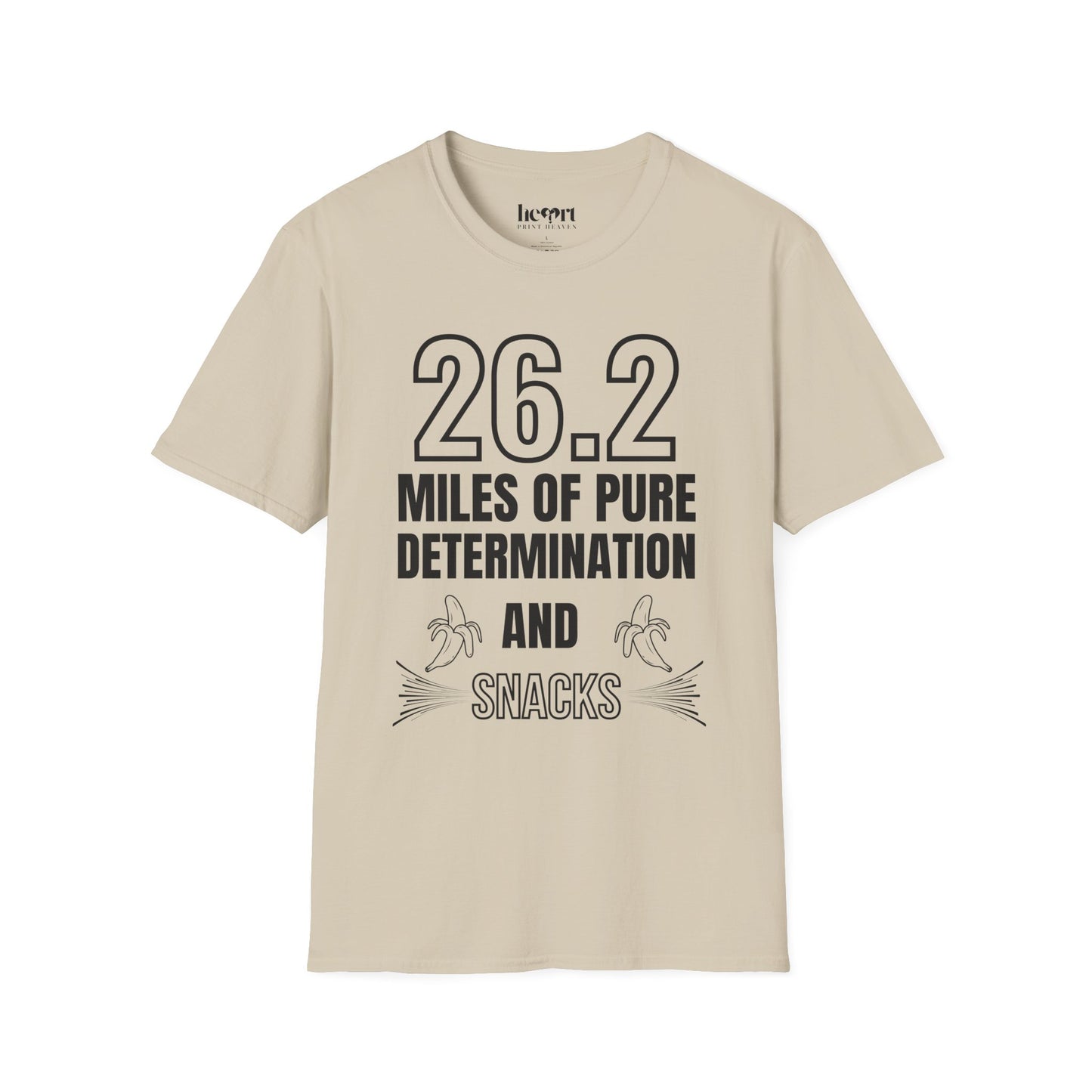 26.2 Miles of Pure Determination And Snacks – Funny Marathon Running T-Shirt
