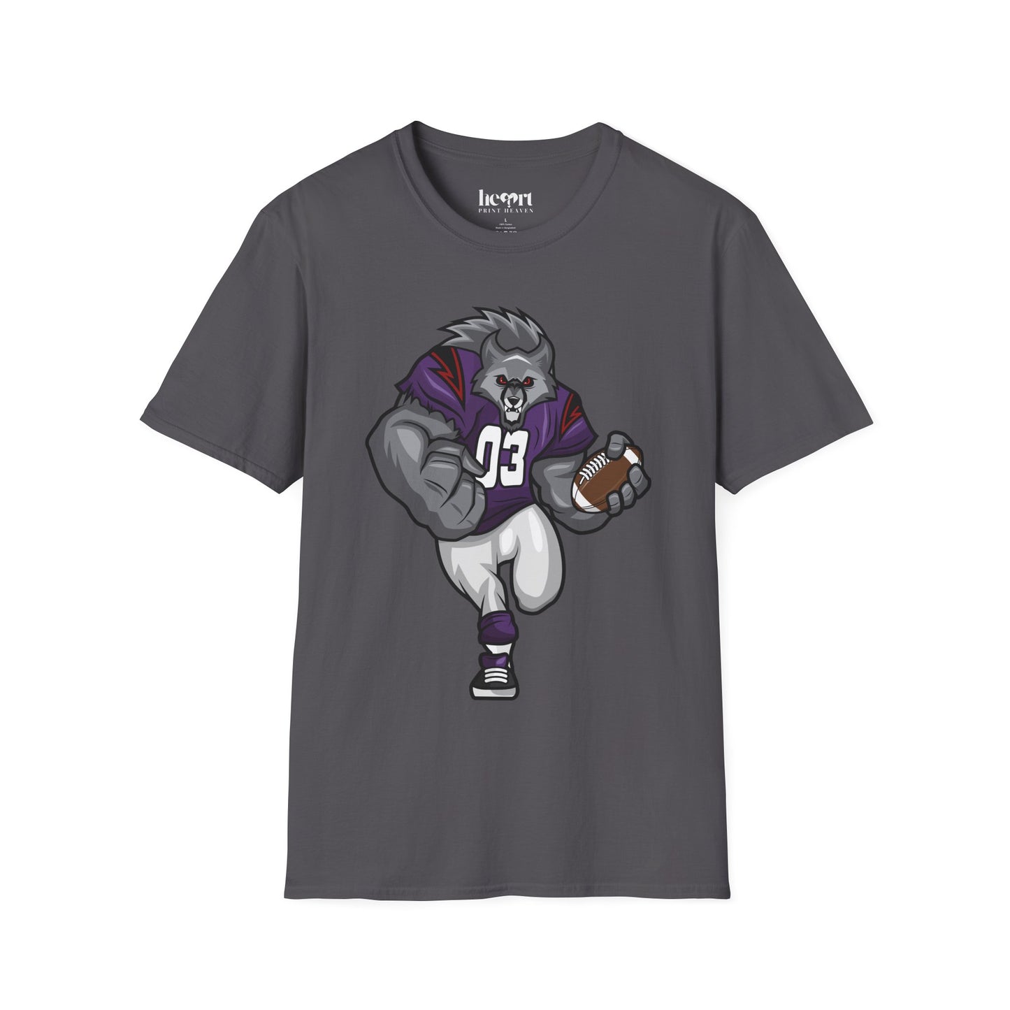 Big Bad Wolf American Football Mascot T-Shirt – Bold Sports Fan Apparel 🏈🐺