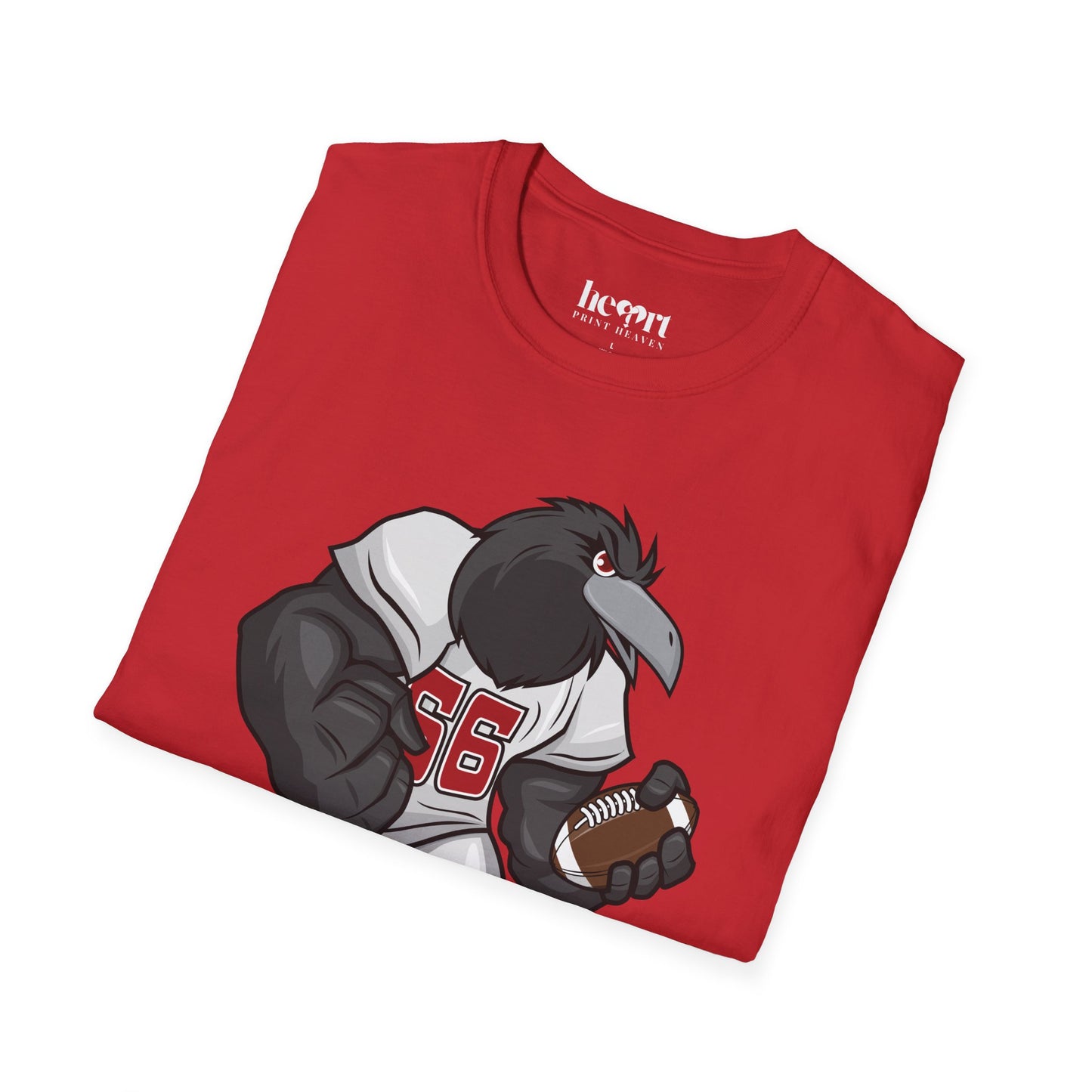 Black Crow Football Mascot T-Shirt – Fierce American Football Fan Apparel 🏈🦅