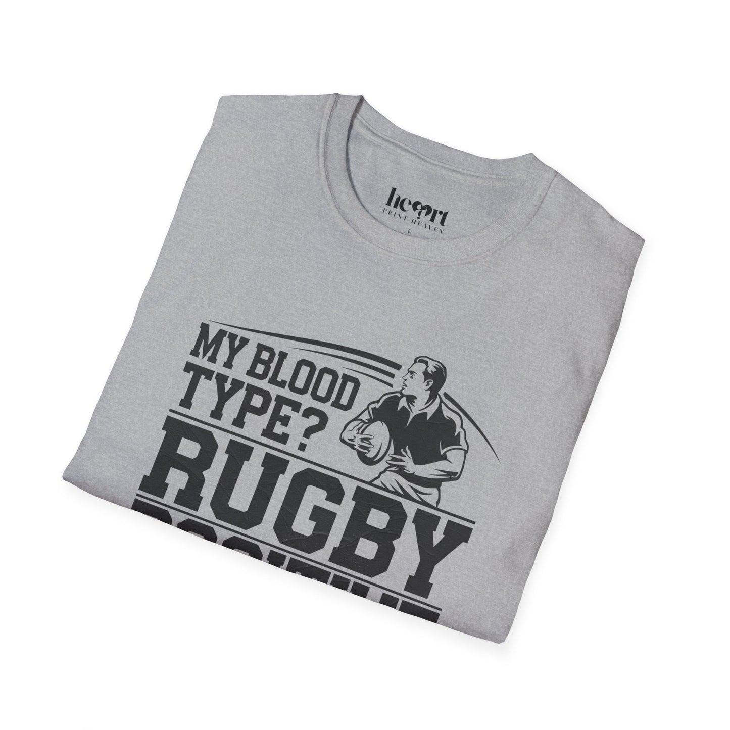 My Blood Type? Rugby Positive Version 3 T-Shirt 🏉 | Funny Rugby Enthusiast Tee