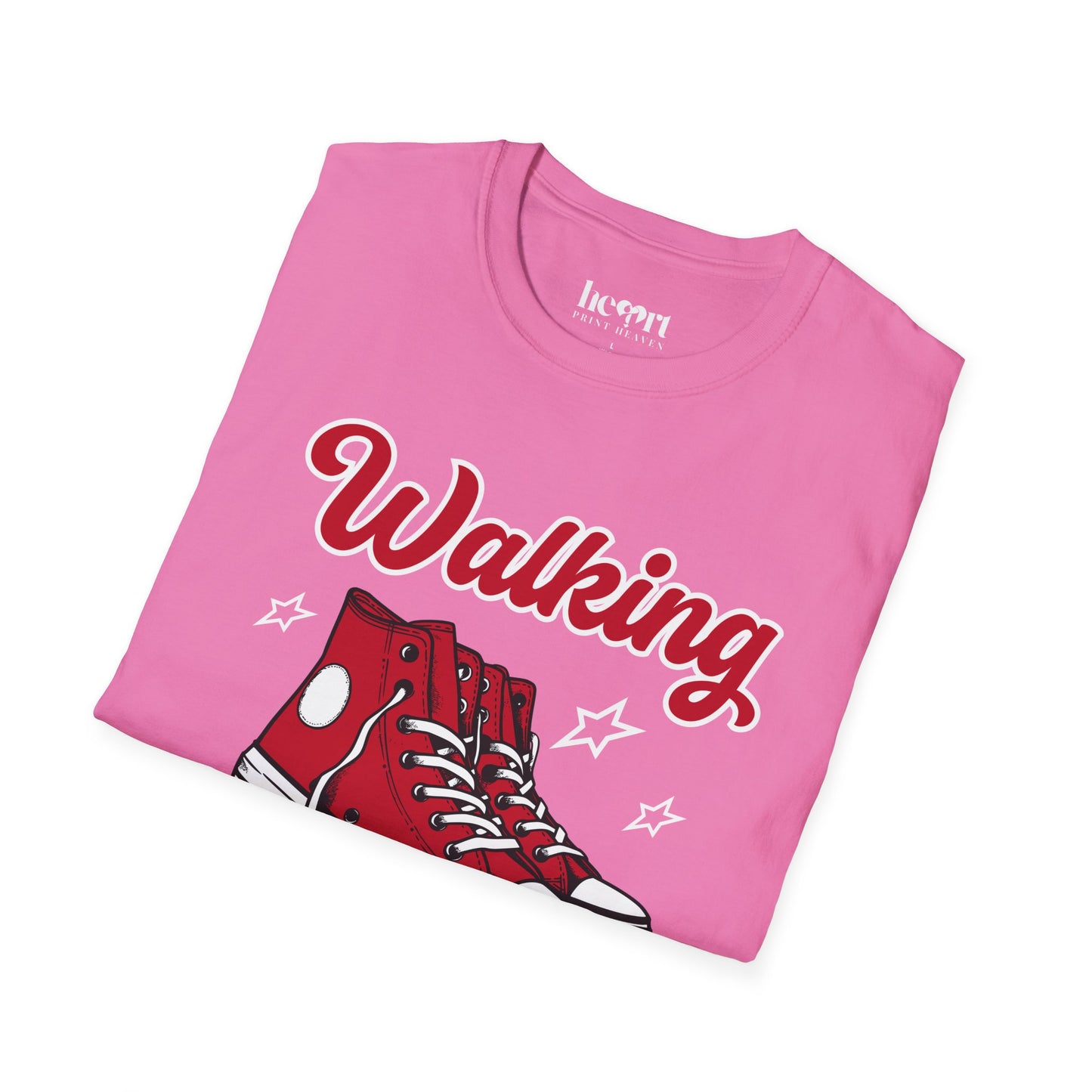Walking Buddies T-Shirt 👟 | Red Shoes Design for Walking Partners & Friends