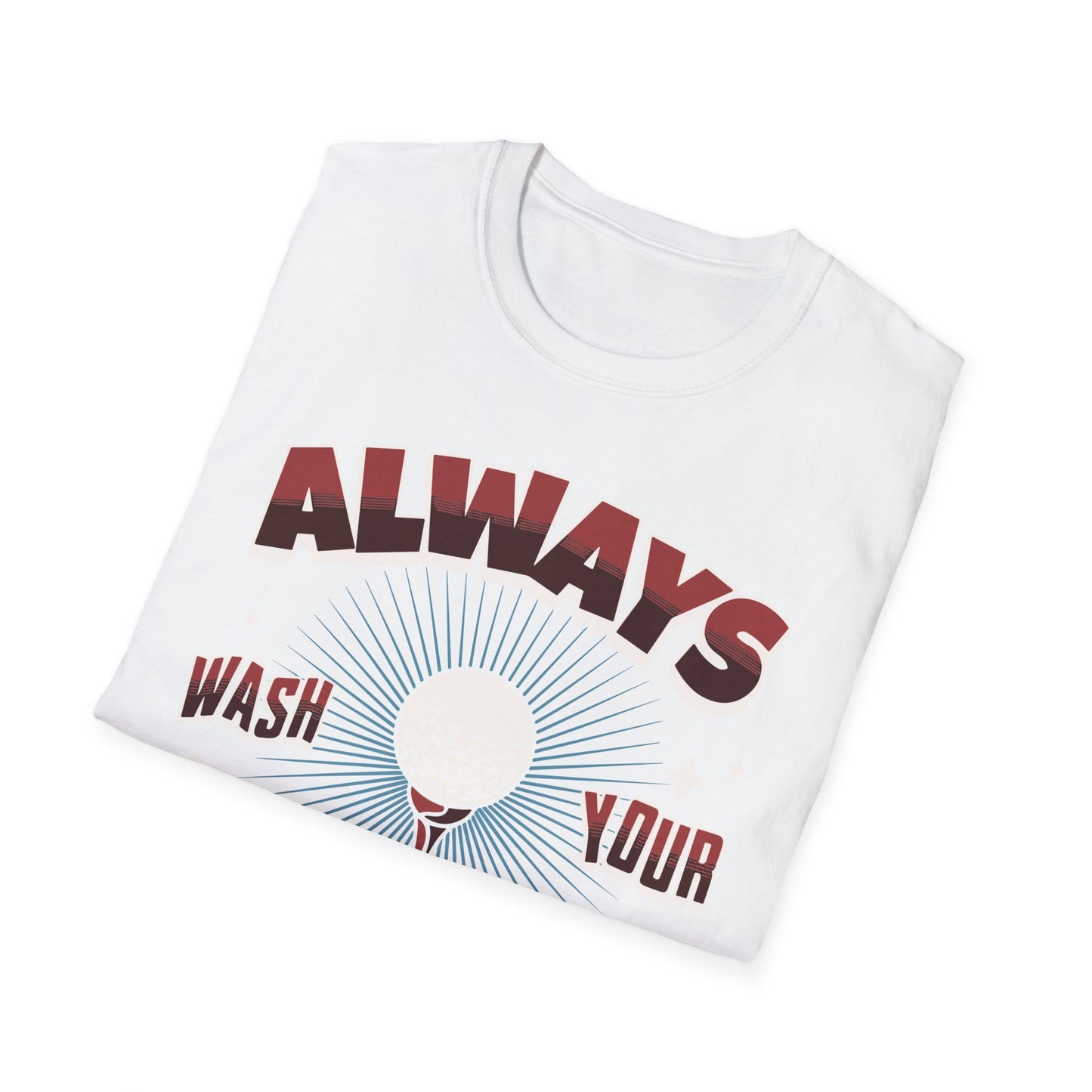 Always Wash Your Balls Golf Tee – Vintage Humor Sports Graphic T-Shirt
