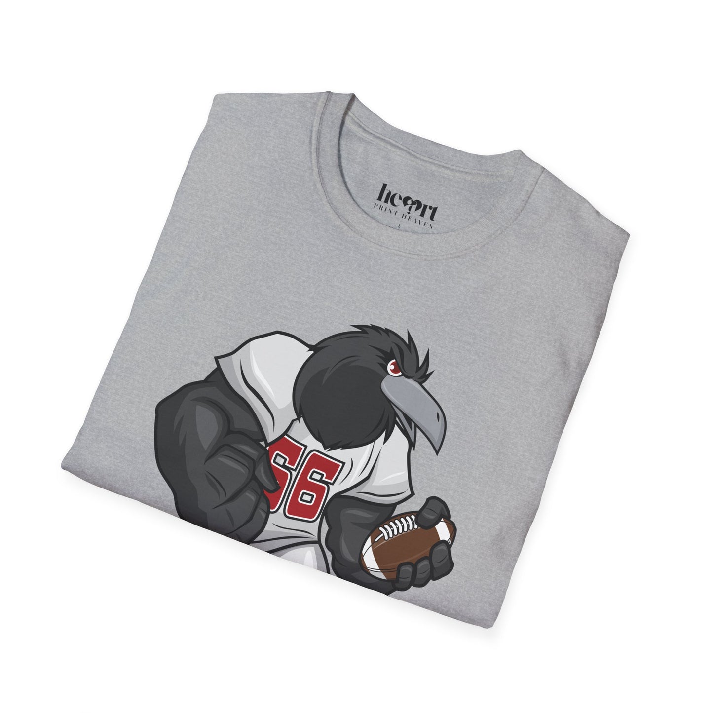 Black Crow Football Mascot T-Shirt – Fierce American Football Fan Apparel 🏈🦅