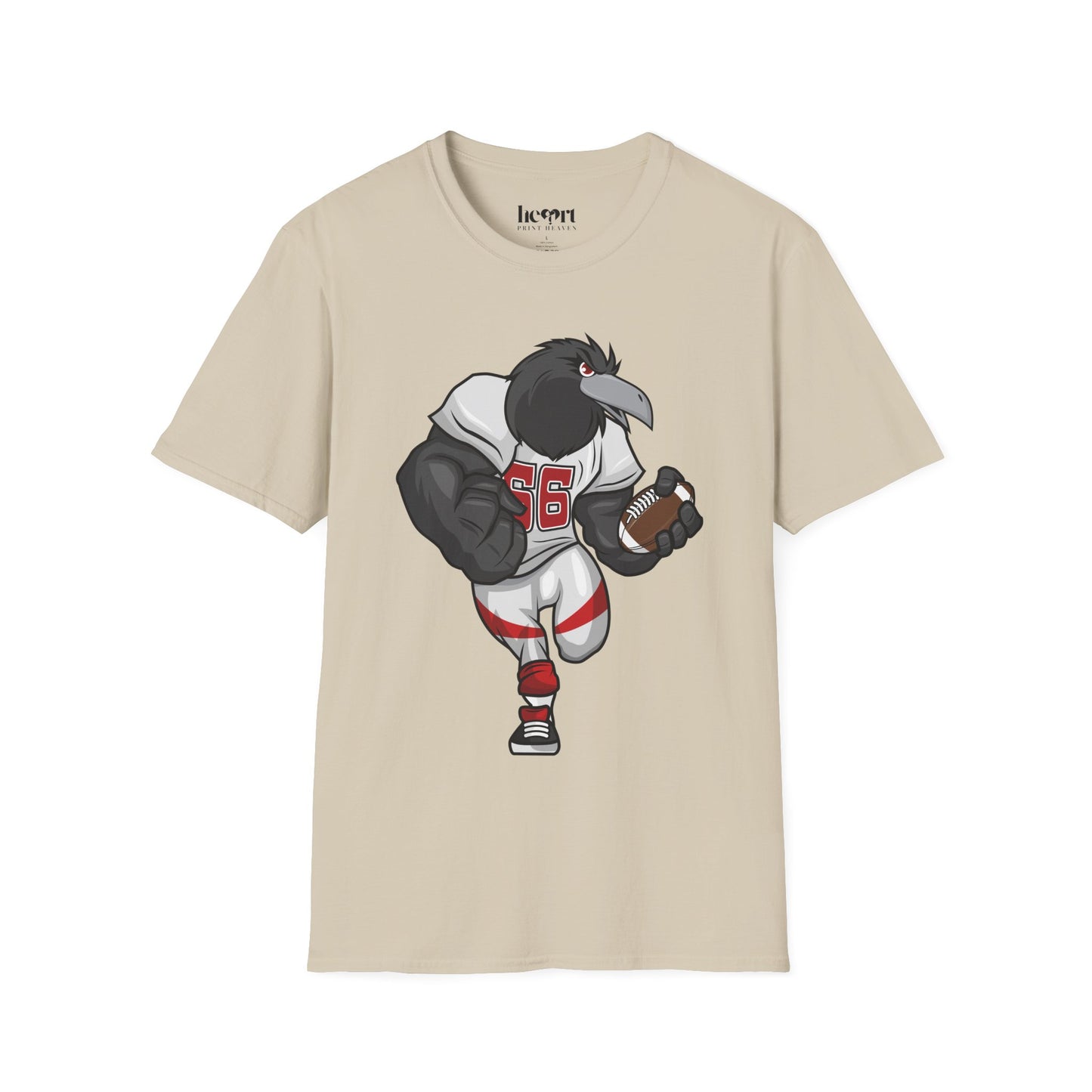 Black Crow Football Mascot T-Shirt – Fierce American Football Fan Apparel 🏈🦅