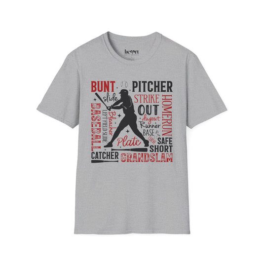 Sparkling Baseball Graphic T-Shirt β Glitter Sports Tee for Enthusiasts β¨βΎ