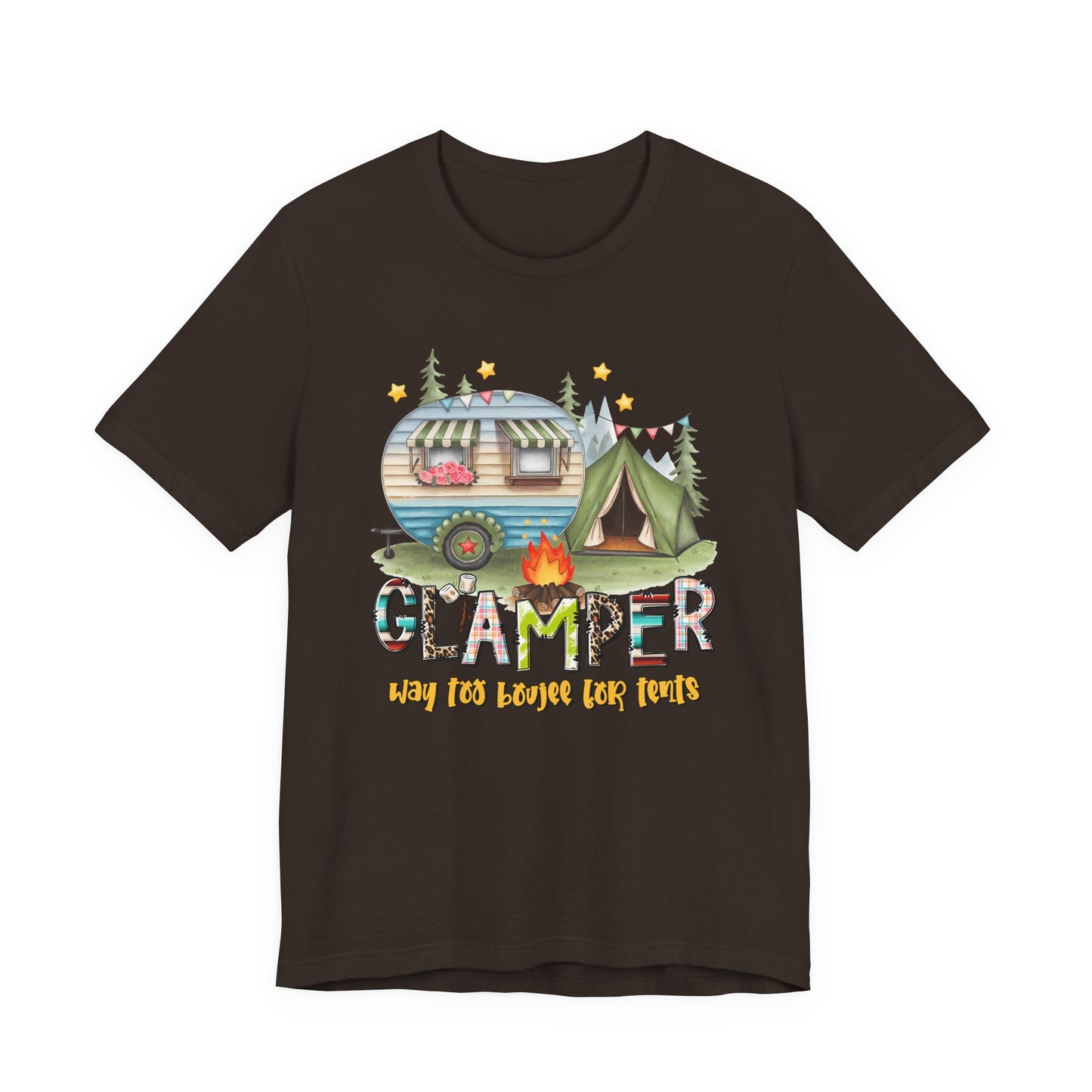 Glamper Way too Boujee for Tents T-shirt