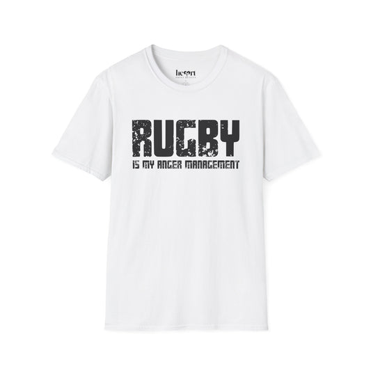 Rugby Is My Anger Management T-Shirt – Funny Rugby Lover's Tee 🏉😂