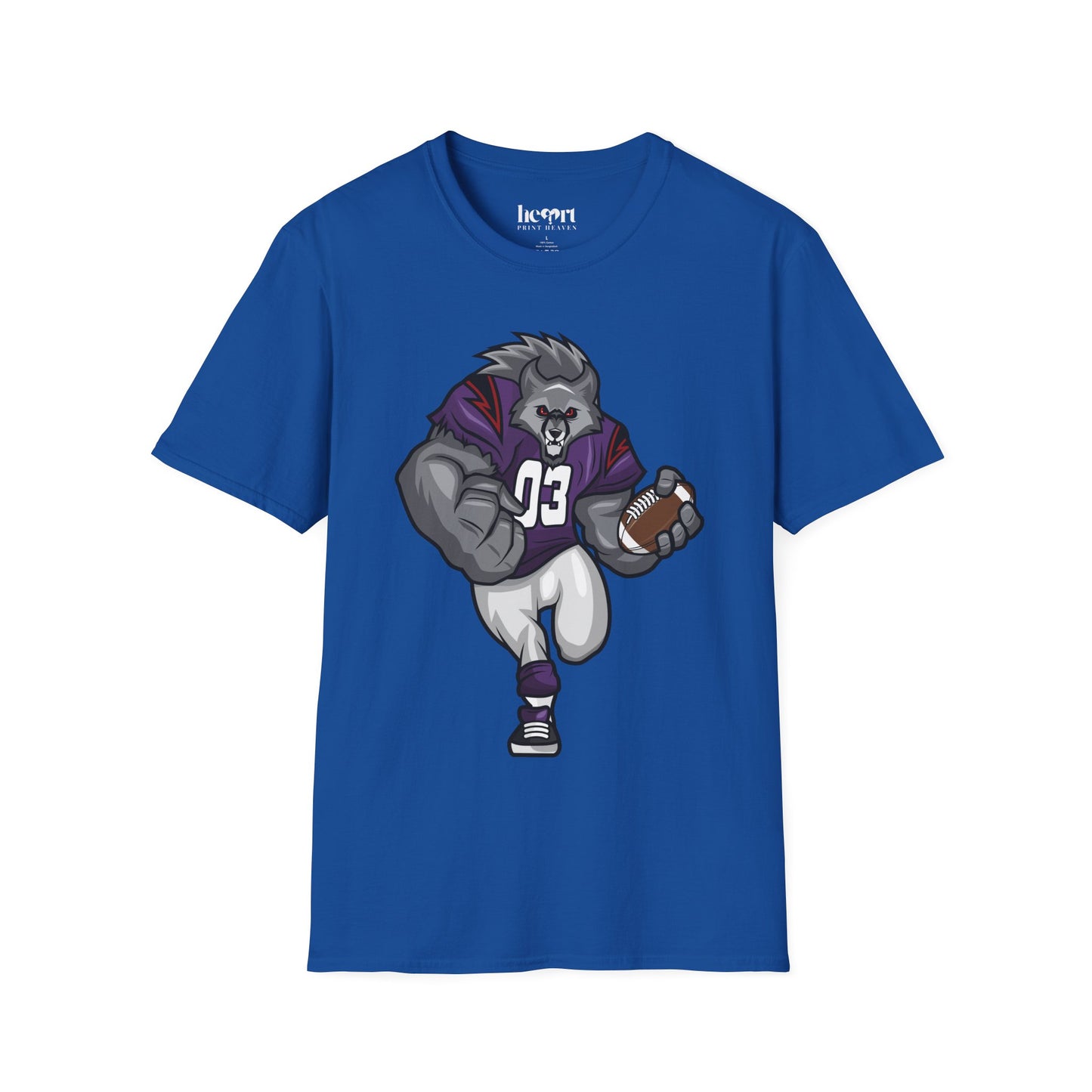 Big Bad Wolf American Football Mascot T-Shirt – Bold Sports Fan Apparel 🏈🐺