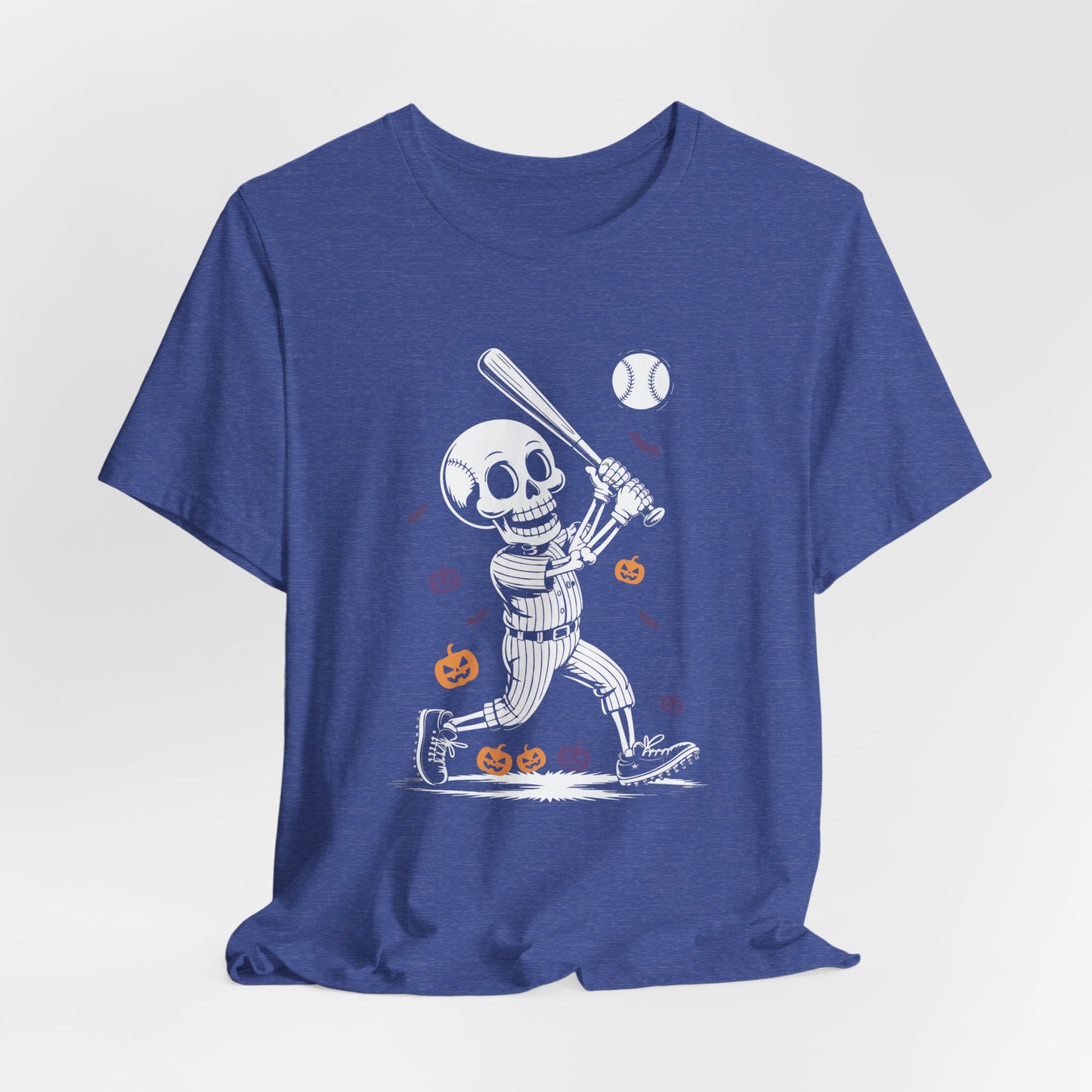 Skeleton Halloween Baseball T-shirt