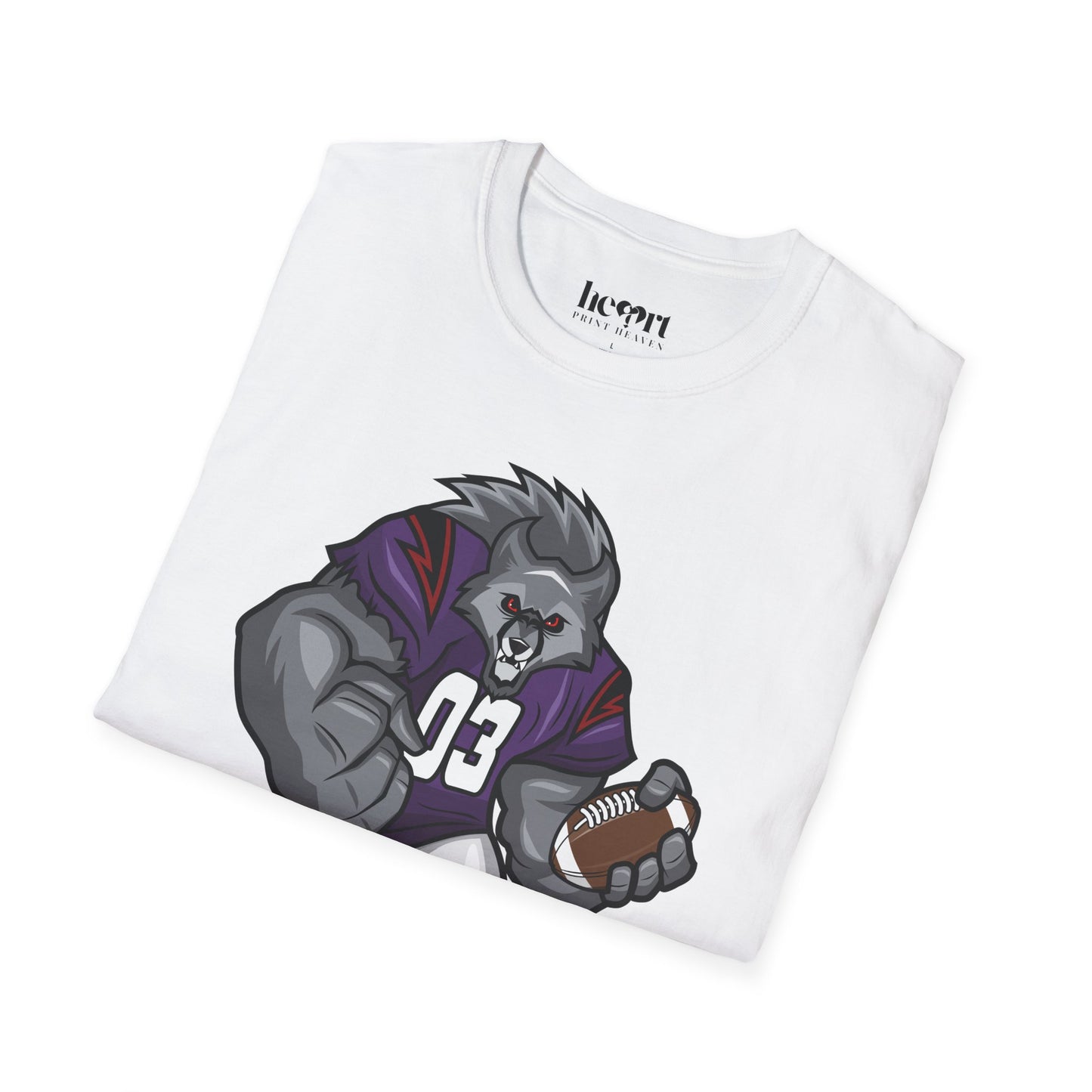 Big Bad Wolf American Football Mascot T-Shirt – Bold Sports Fan Apparel 🏈🐺