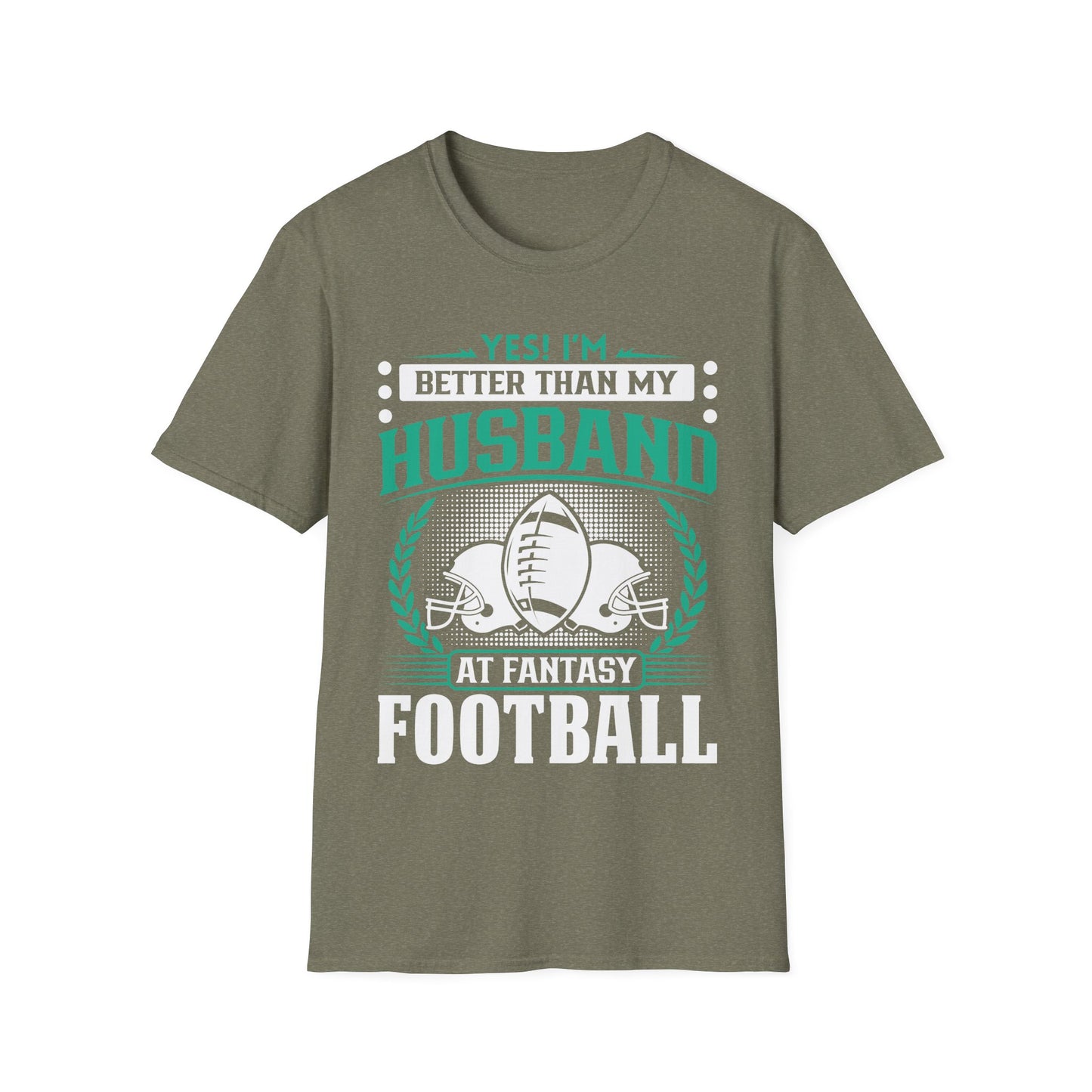 Better Than My Husband Fantasy Football T-Shirt – Funny Women's Football Tee