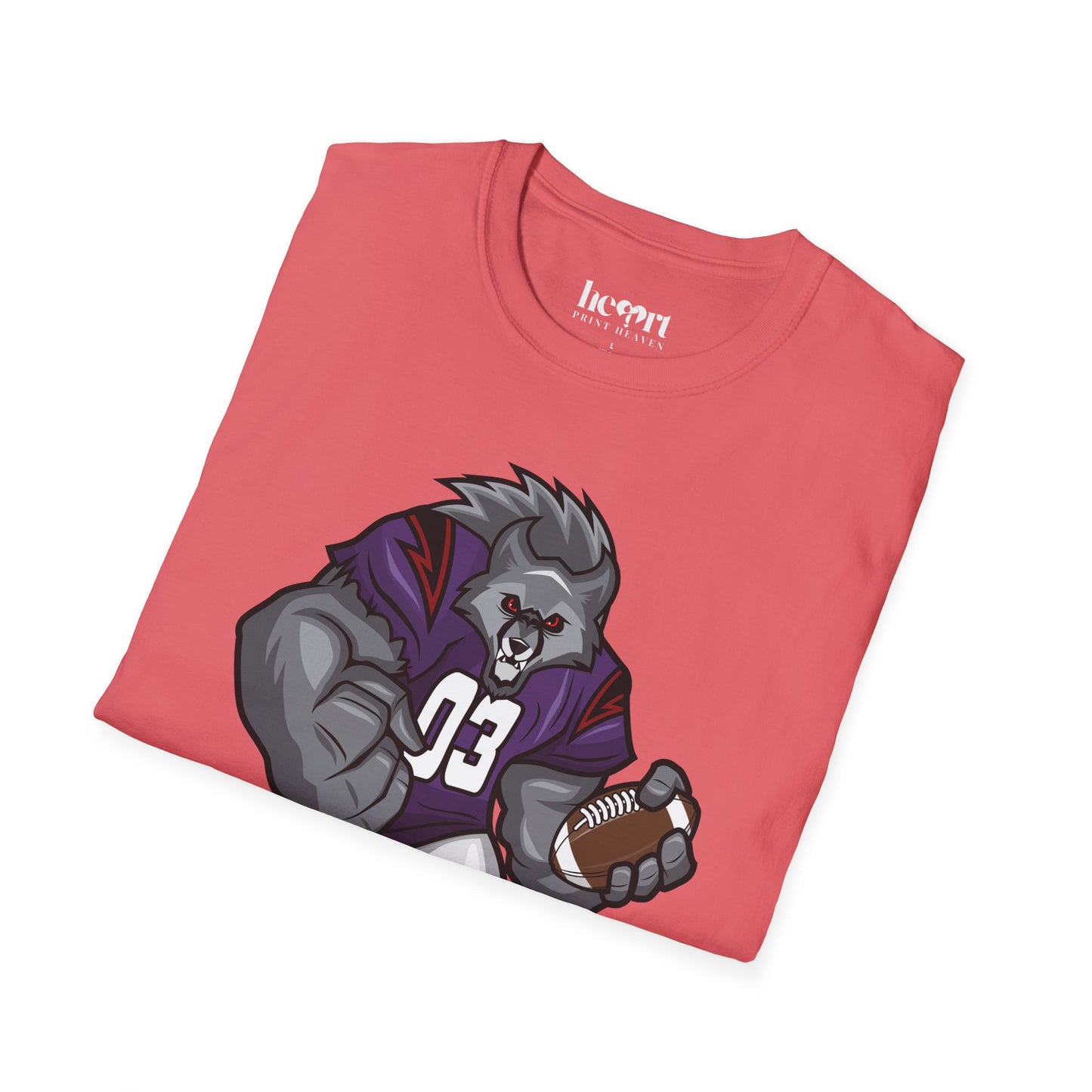 Big Bad Wolf American Football Mascot T-Shirt – Bold Sports Fan Apparel 🏈🐺