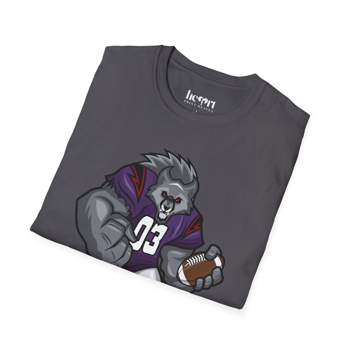 Big Bad Wolf American Football Mascot T-Shirt – Bold Sports Fan Apparel 🏈🐺