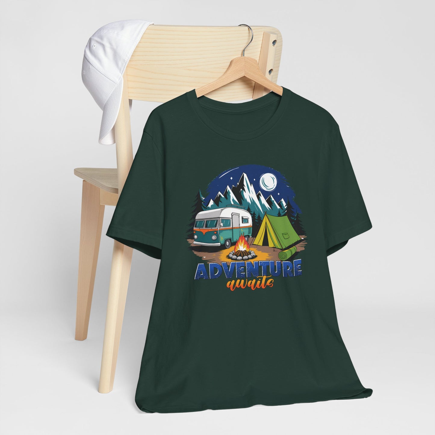 Adventure Awaits Camping T-Shirt – Scenic Nature Tee for Wanderers & RV Travelers