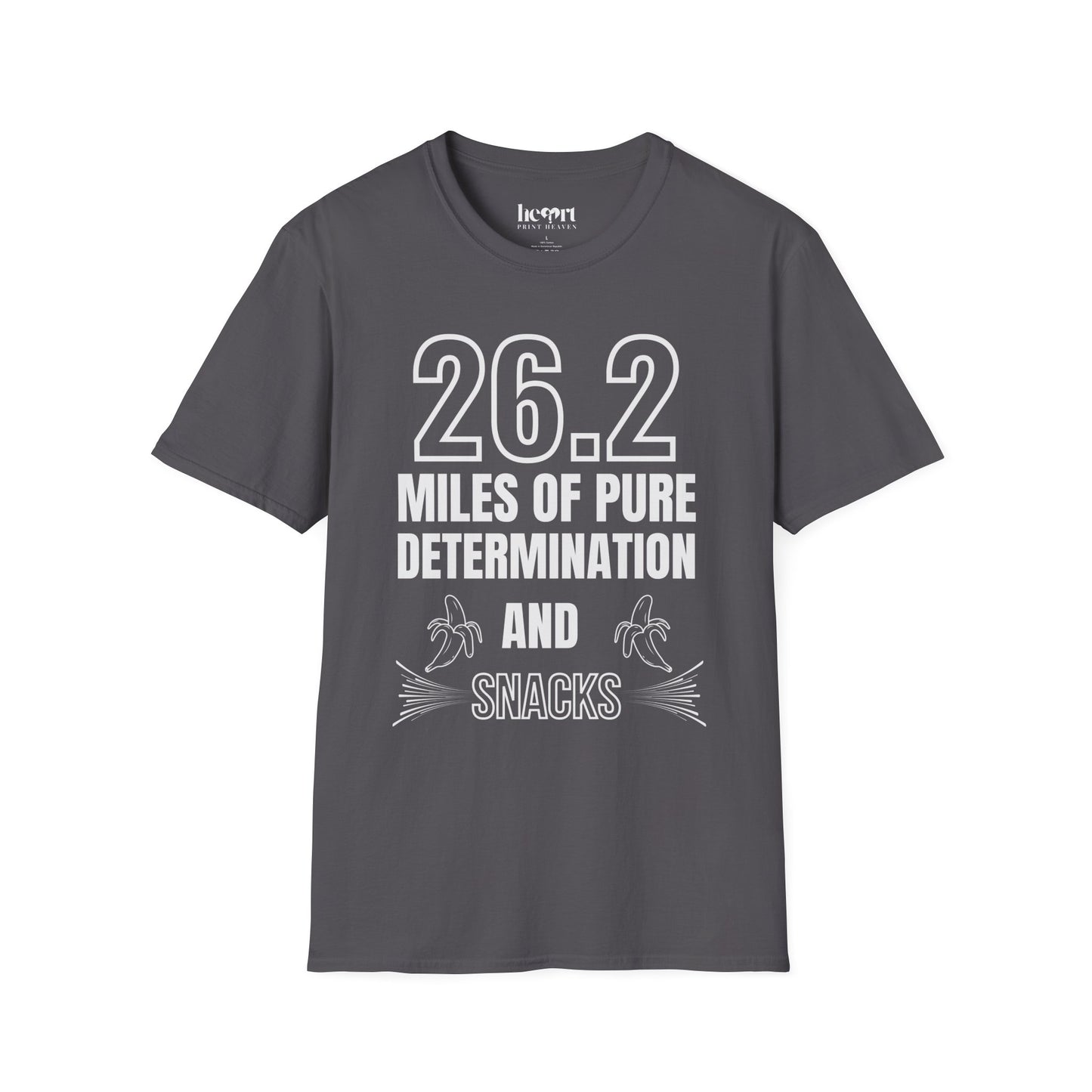 26.2 Miles of Pure Determination And Snacks – Funny Marathon Running T-Shirt