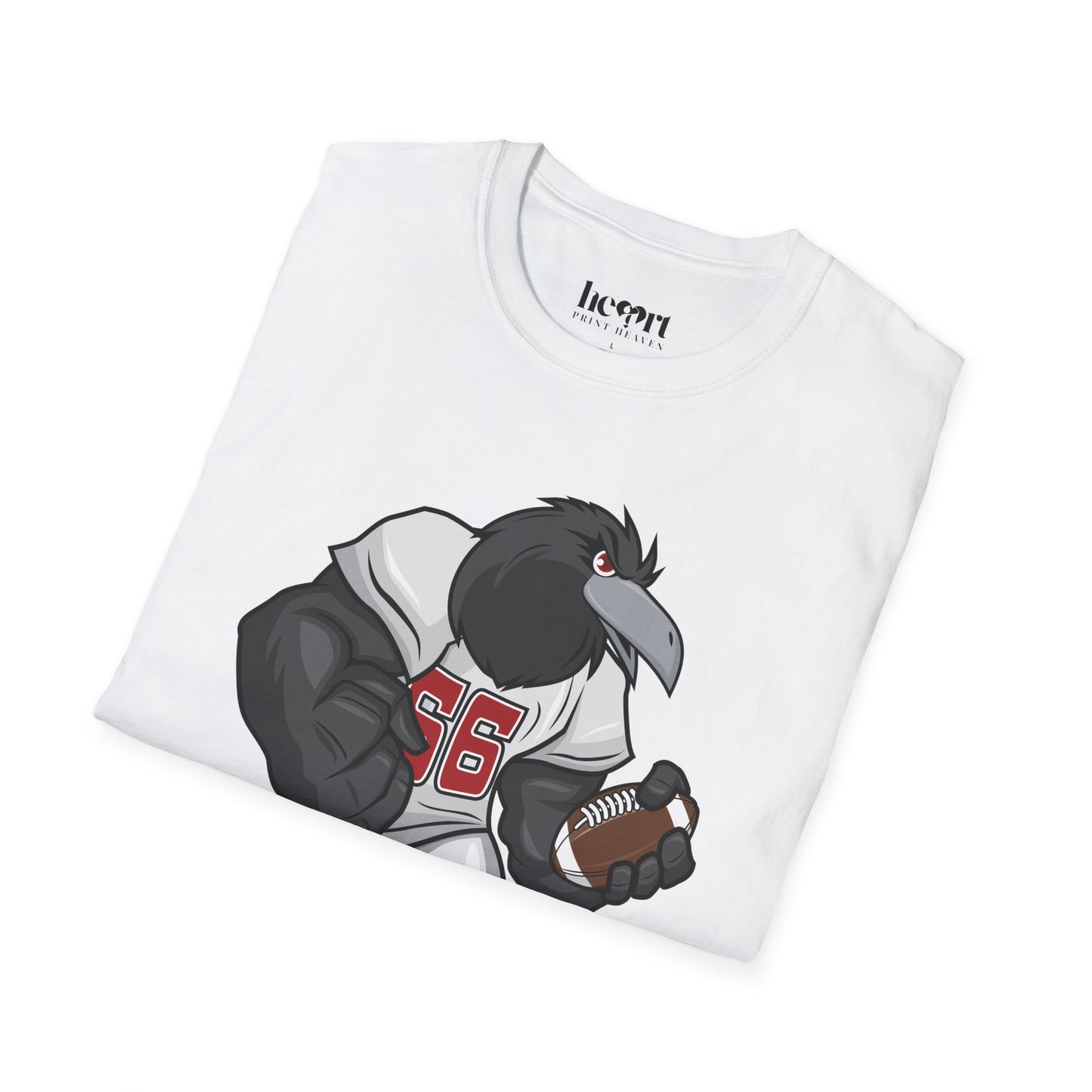 Black Crow Football Mascot T-Shirt – Fierce American Football Fan Apparel 🏈🦅