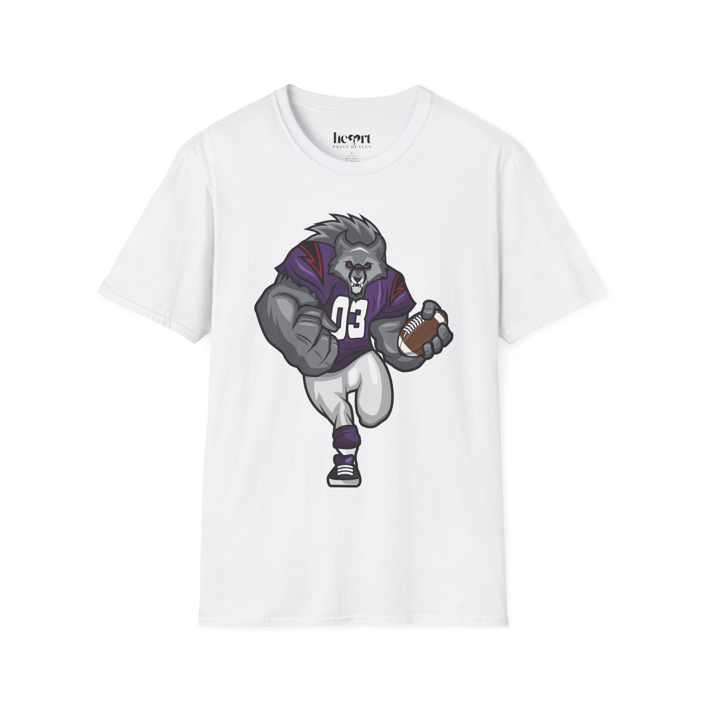 Big Bad Wolf American Football Mascot T-Shirt – Bold Sports Fan Apparel 🏈🐺