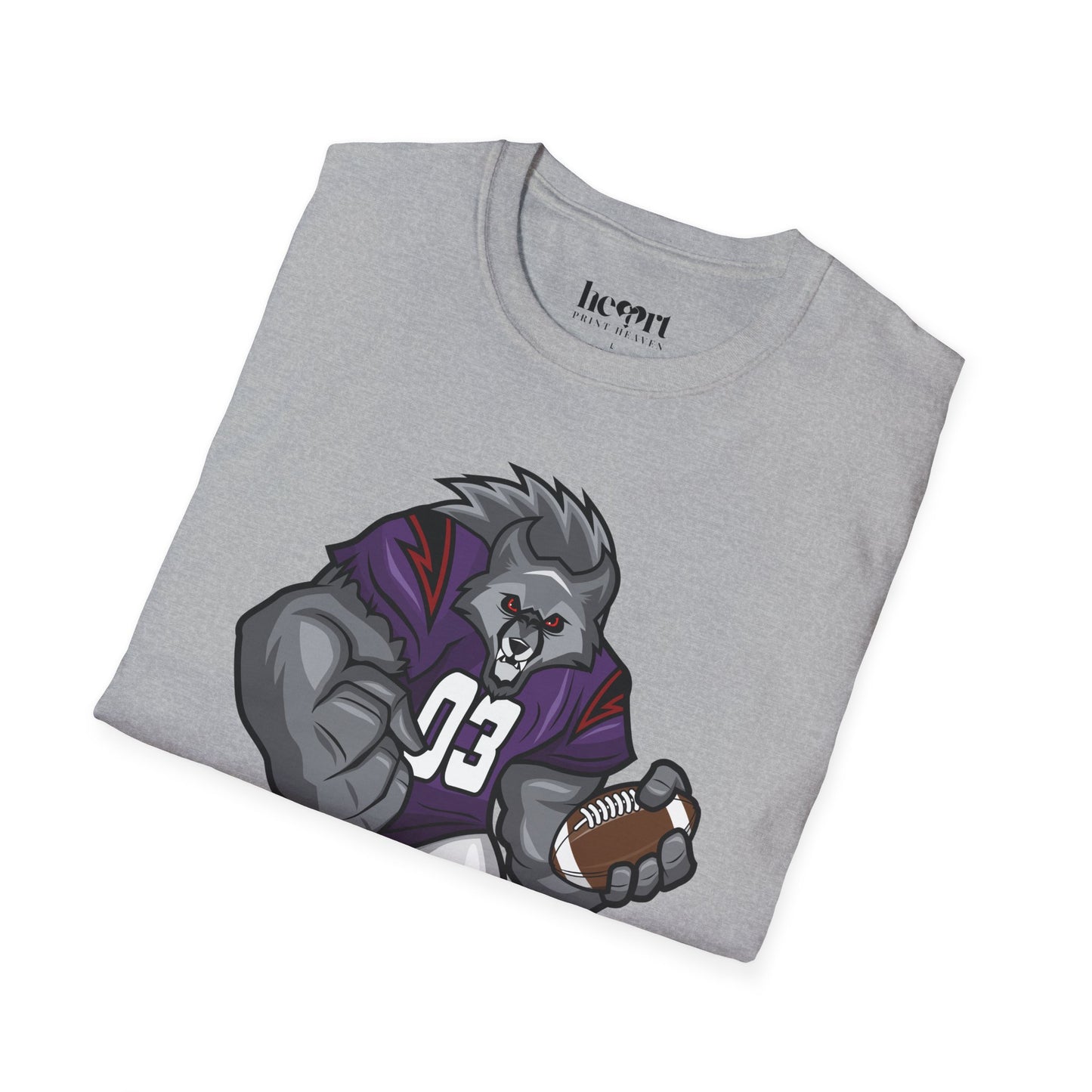 Big Bad Wolf American Football Mascot T-Shirt – Bold Sports Fan Apparel 🏈🐺