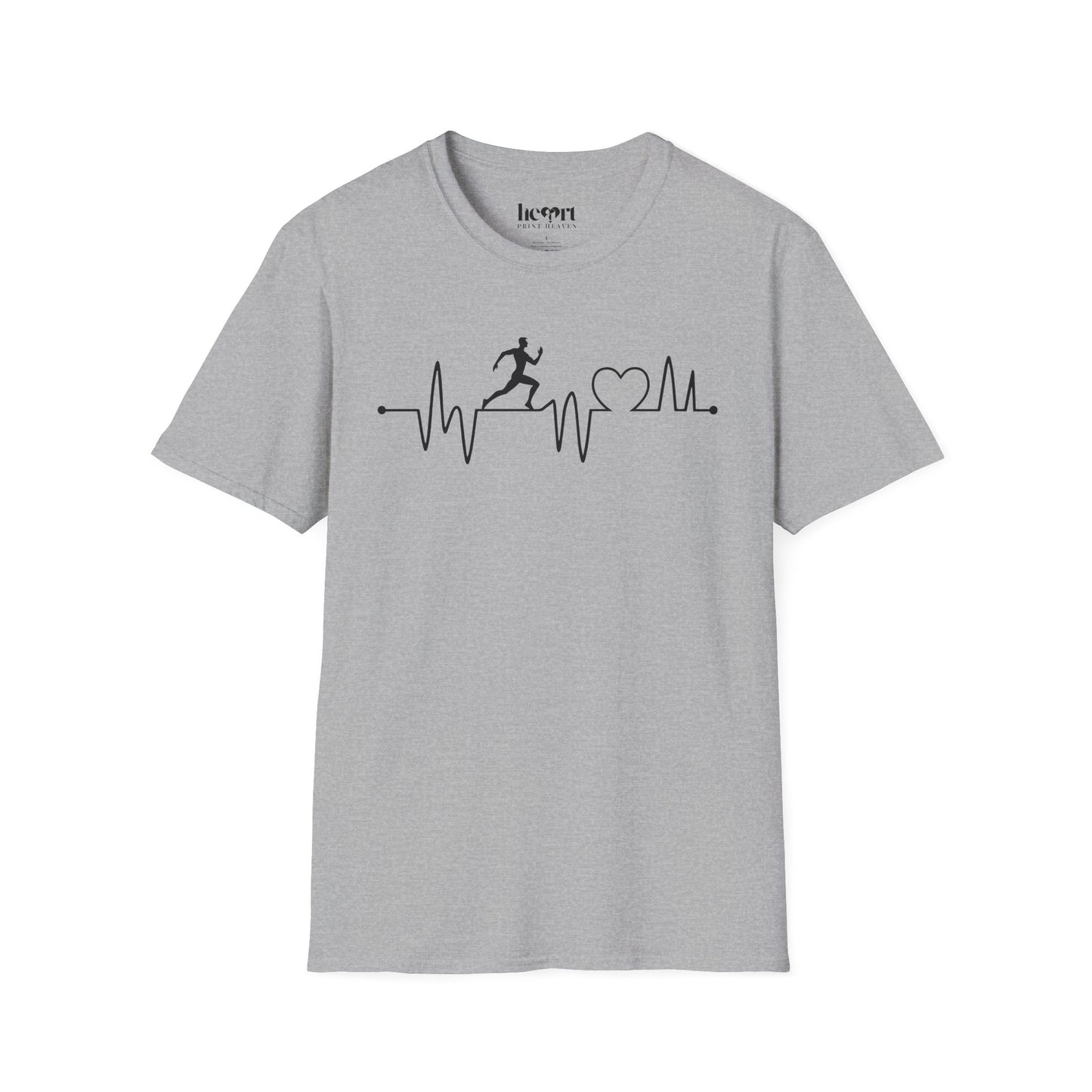 Runner’s Heartbeat T-Shirt – Running Enthusiast Shirt for Marathon & Fitness Lovers
