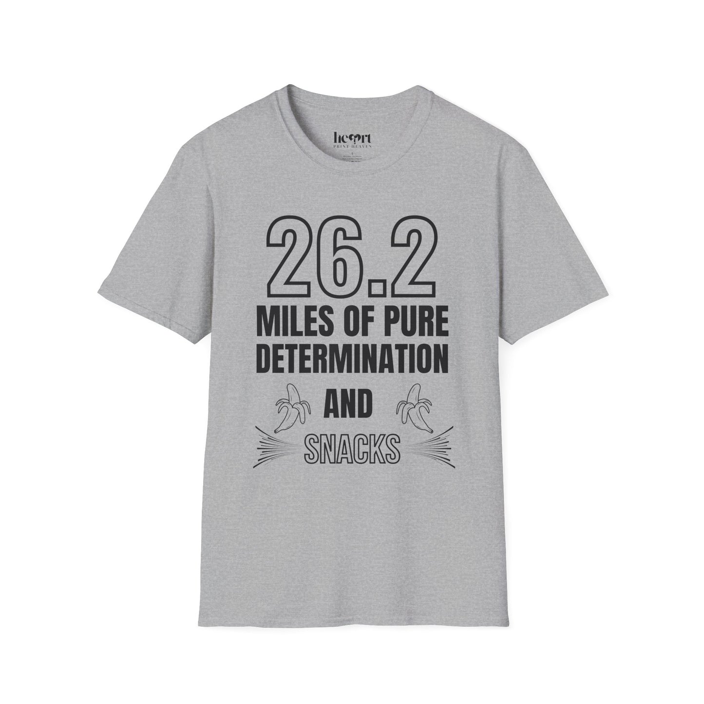 26.2 Miles of Pure Determination And Snacks – Funny Marathon Running T-Shirt