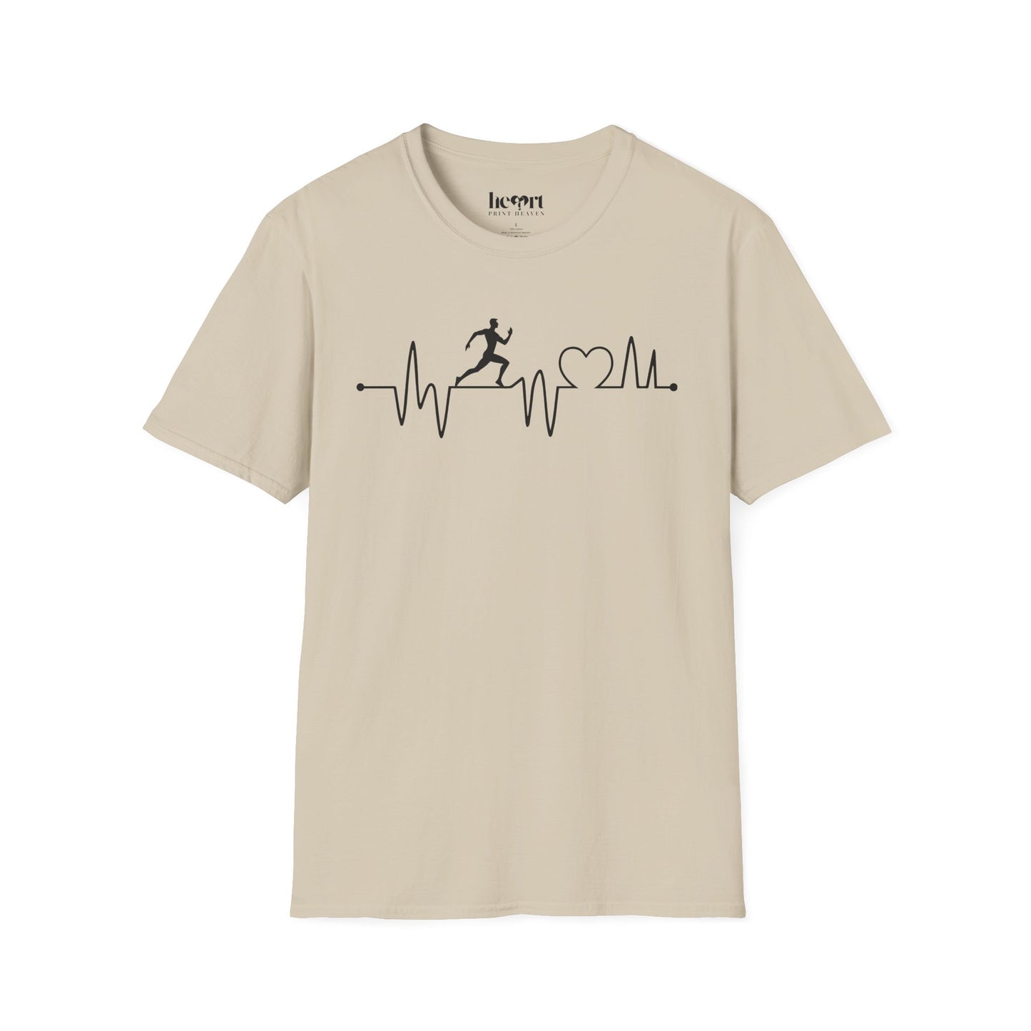 Runner’s Heartbeat T-Shirt – Running Enthusiast Shirt for Marathon & Fitness Lovers