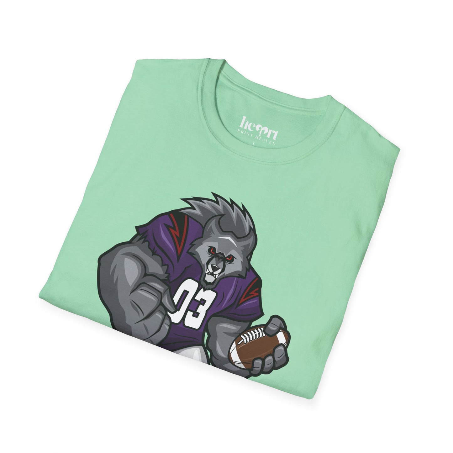 Big Bad Wolf American Football Mascot T-Shirt – Bold Sports Fan Apparel 🏈🐺
