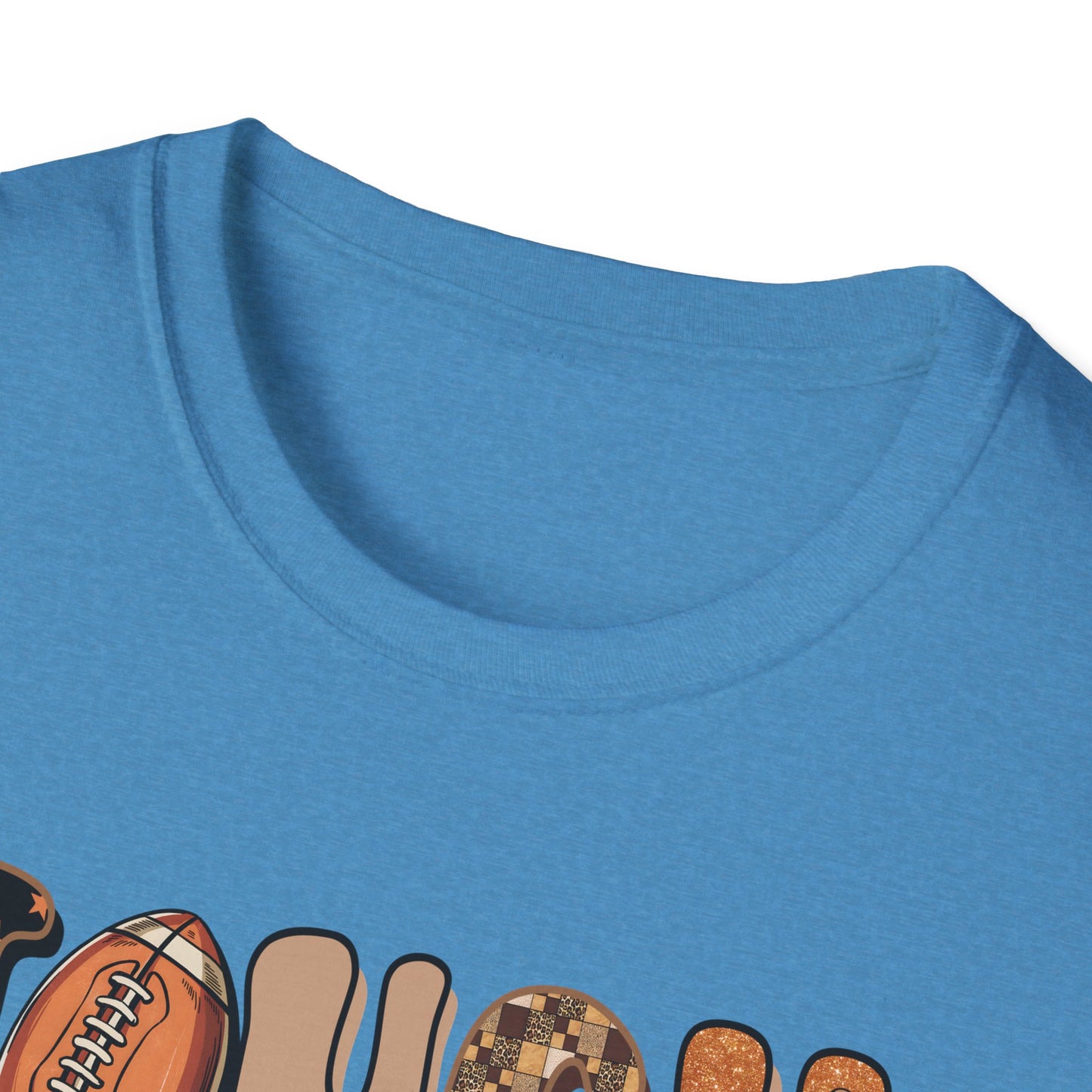 Touchdown Season Football T-Shirt – Retro Glitter Smiley Game Day Tee