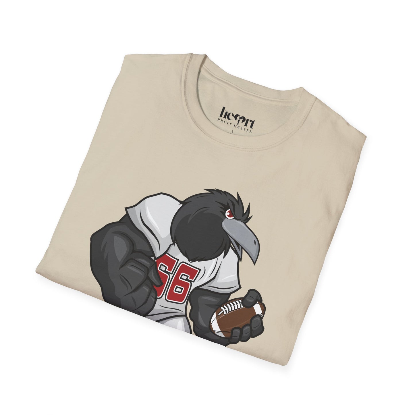 Black Crow Football Mascot T-Shirt – Fierce American Football Fan Apparel 🏈🦅