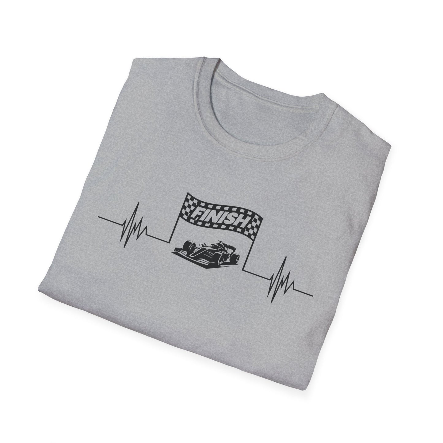 F1 Heartbeat Finish Line T-Shirt β Formula 1 Racing Fan Shirt