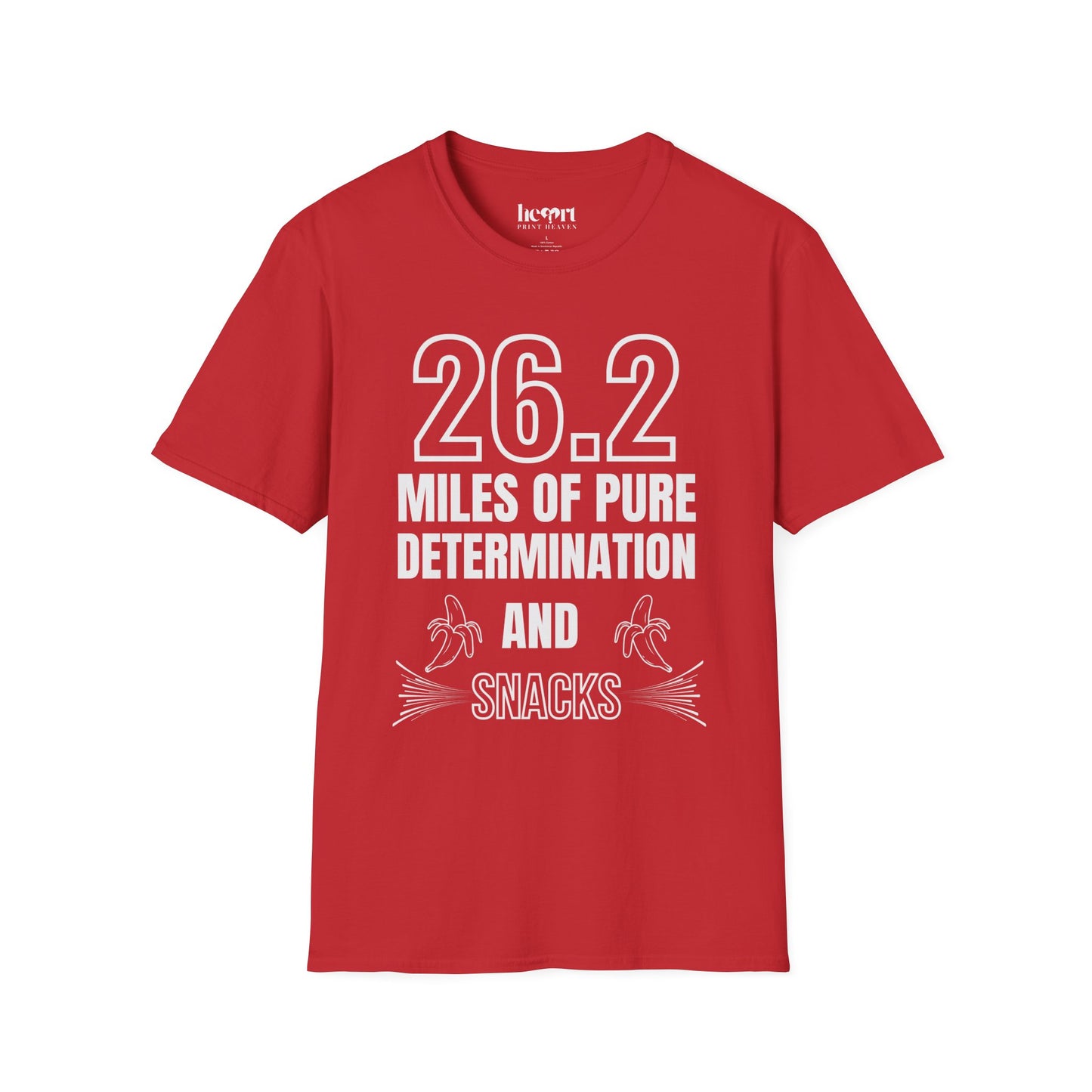 26.2 Miles of Pure Determination And Snacks – Funny Marathon Running T-Shirt