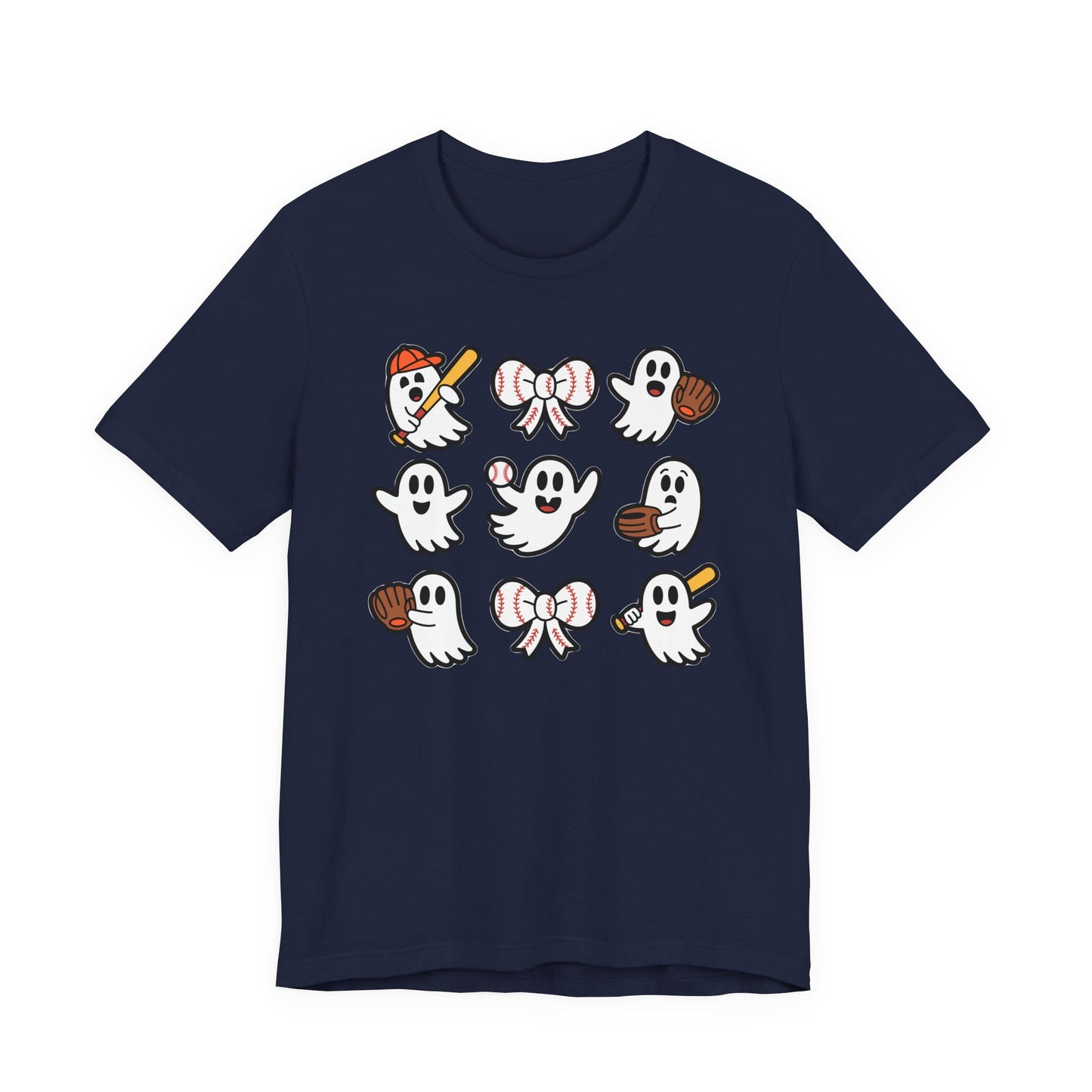 Cute Baseball Ghosts Halloween Spooky T-shirt