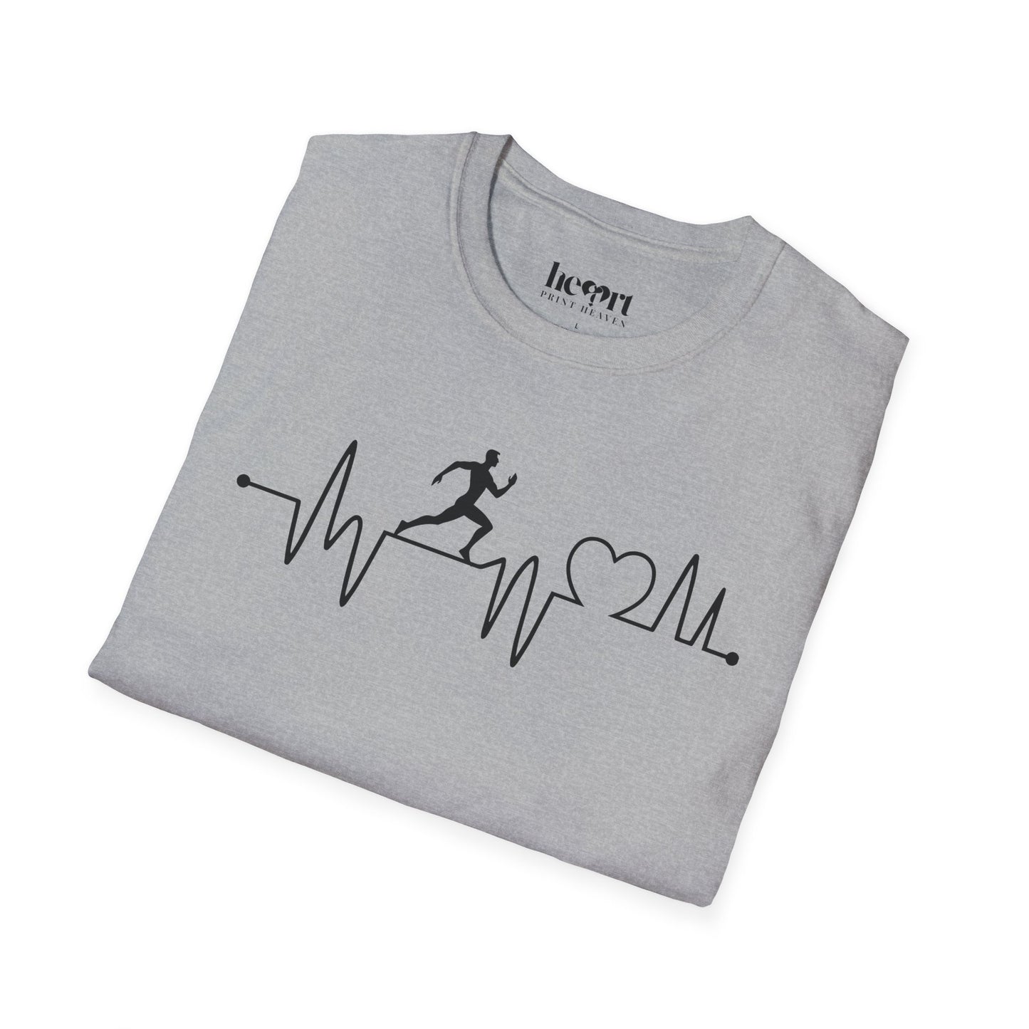 Runner’s Heartbeat T-Shirt – Running Enthusiast Shirt for Marathon & Fitness Lovers