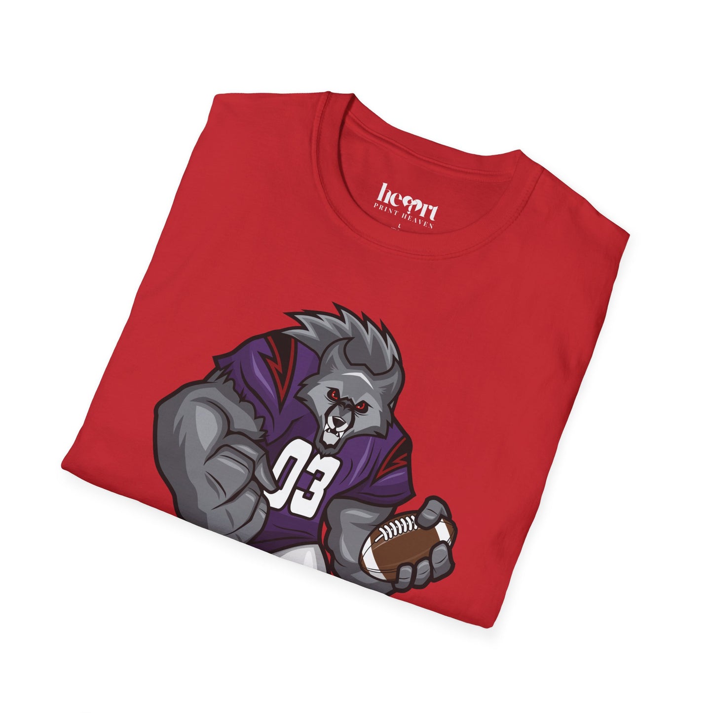 Big Bad Wolf American Football Mascot T-Shirt – Bold Sports Fan Apparel 🏈🐺